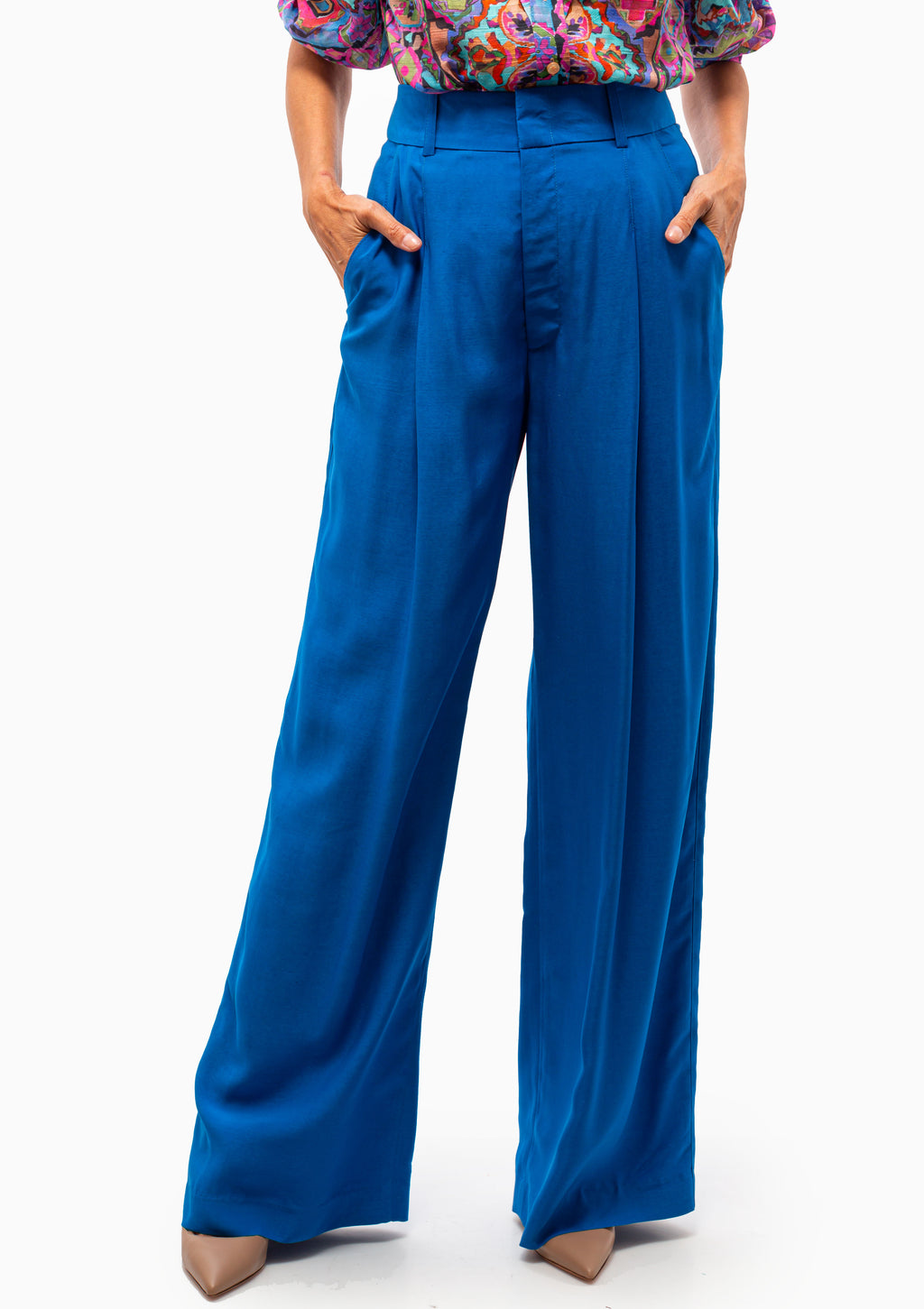 Smythe | Pleated Trouser | Aegean Blue