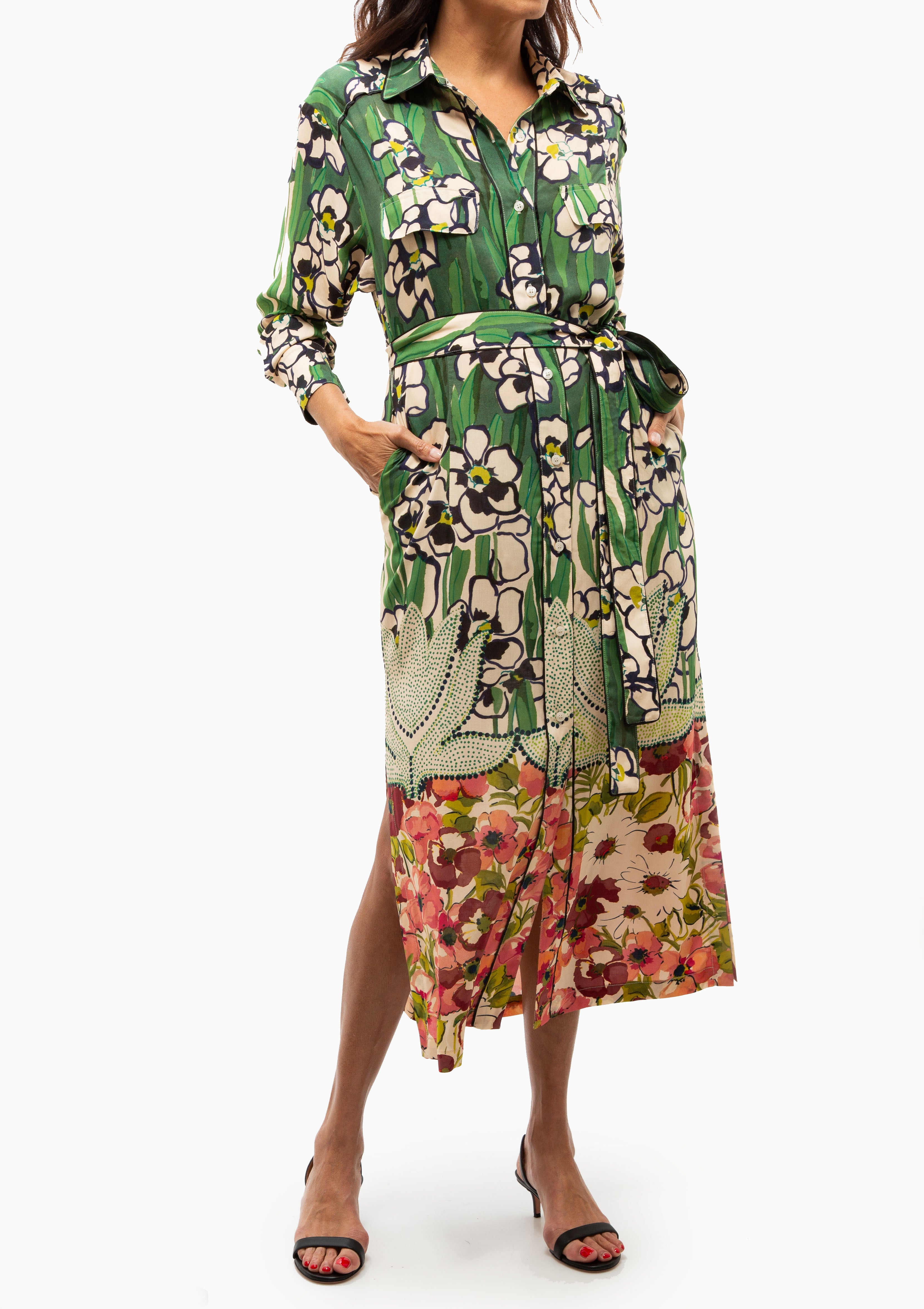 Tailored Shirt Dress | Garden Floral