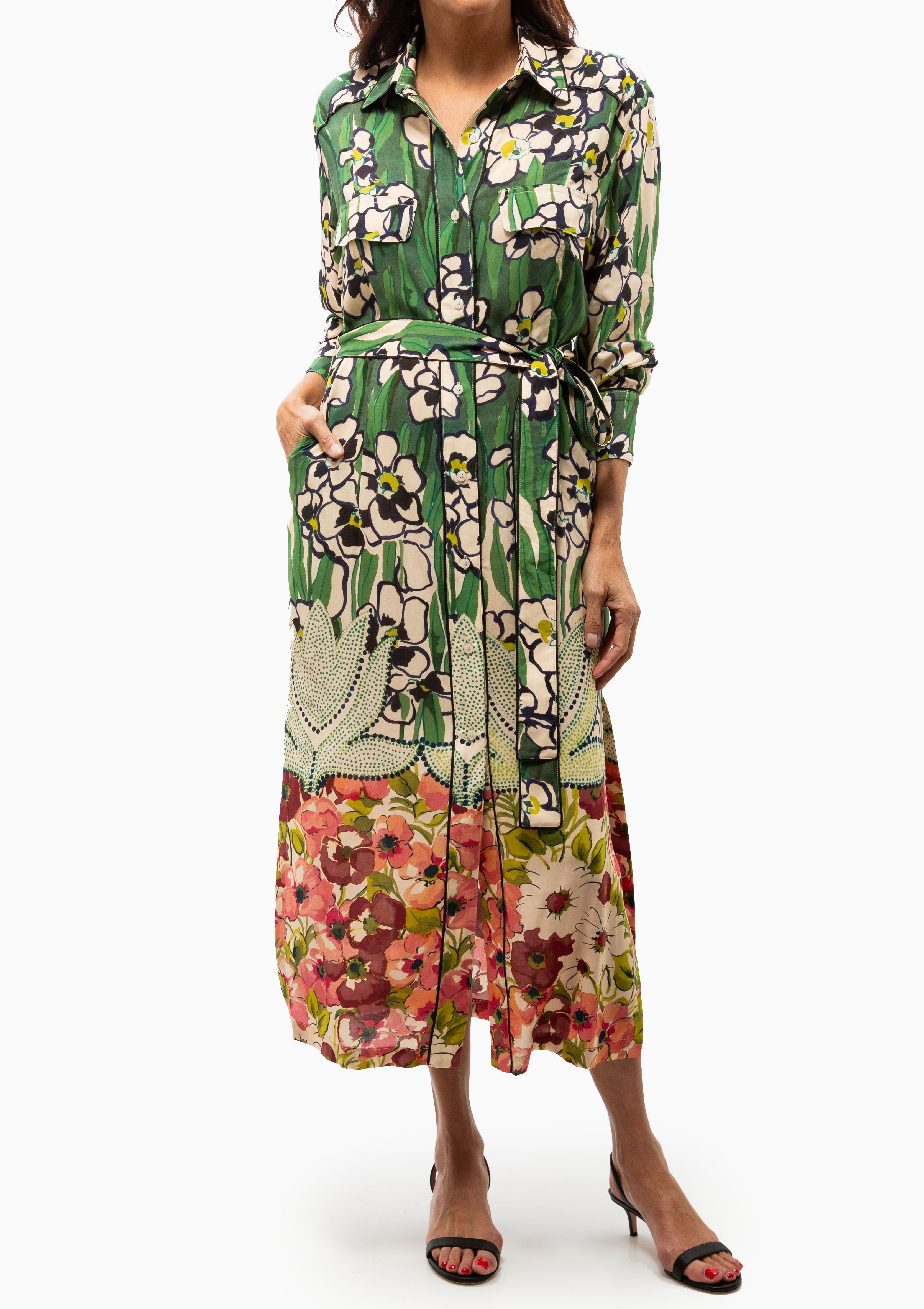 Tailored Shirt Dress | Garden Floral