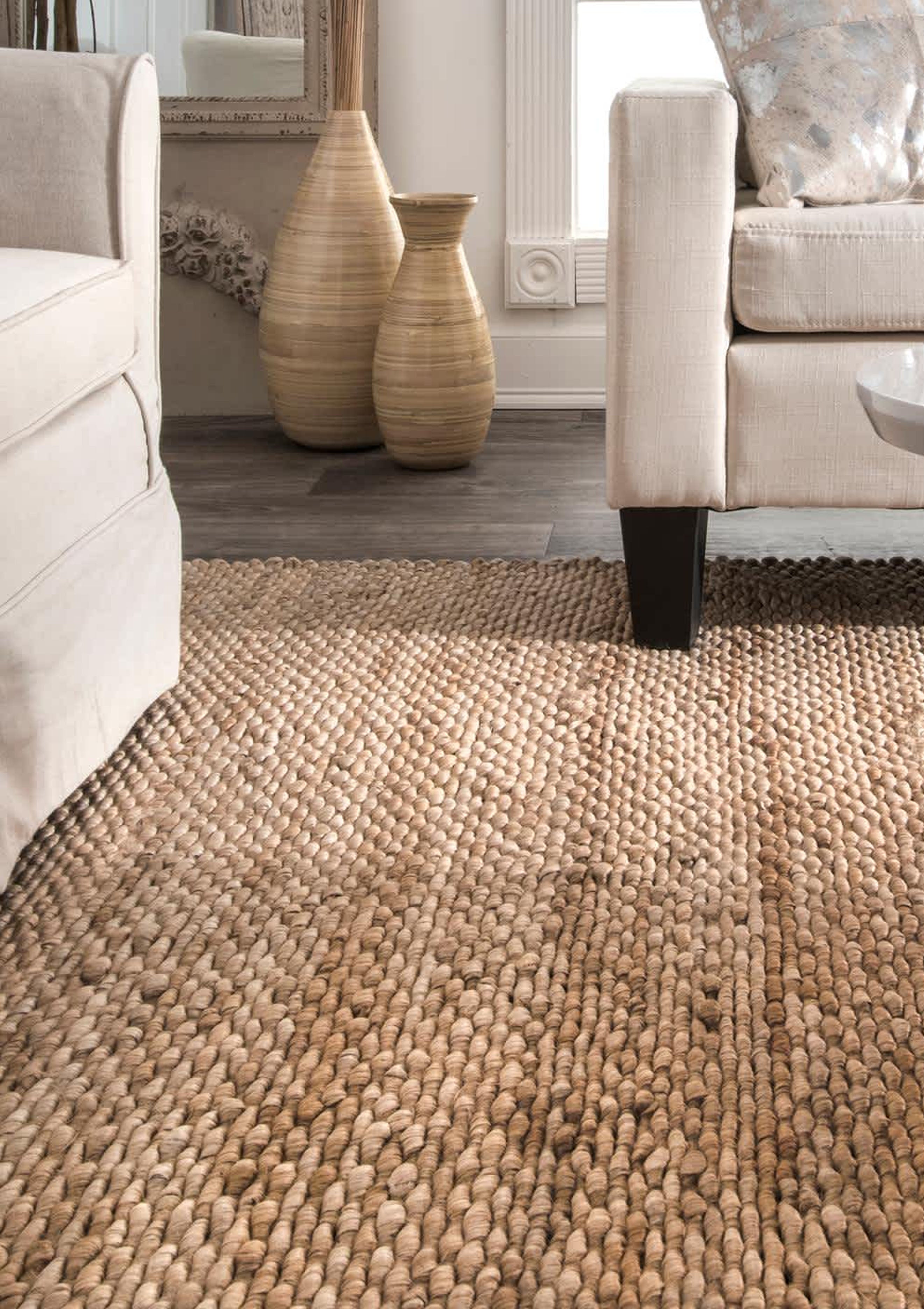 Hand Woven Hailey Jute Area Rug | Natural, 2'x3'