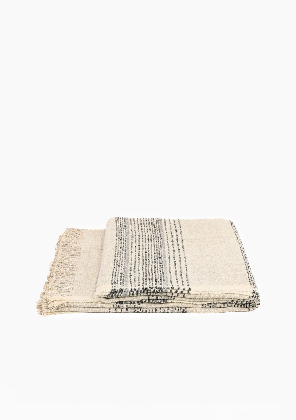 Davis Throw, Natural/Grey | 75" x 53"