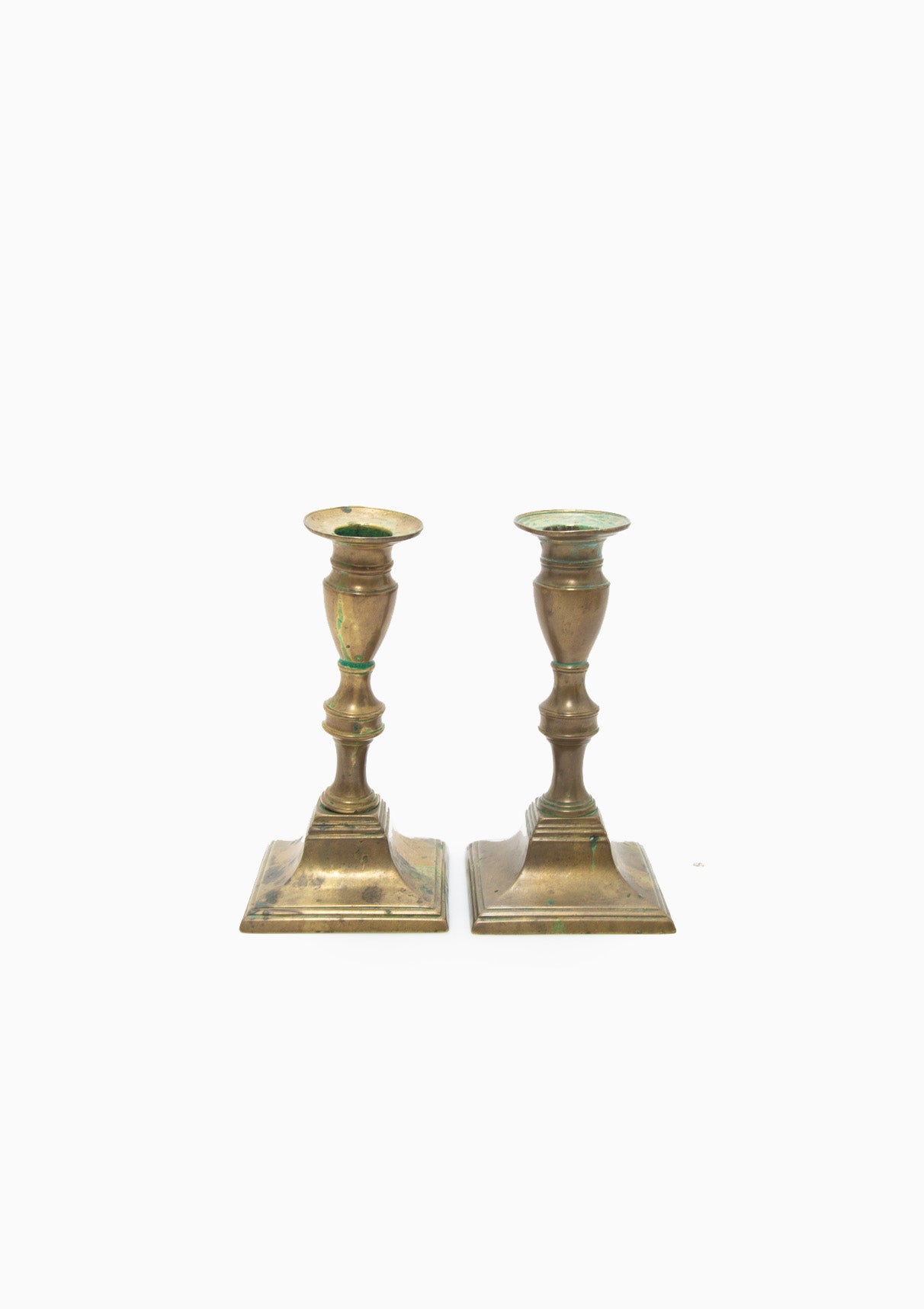 Vintage Pewter Candlesticks Pair, 6.75"