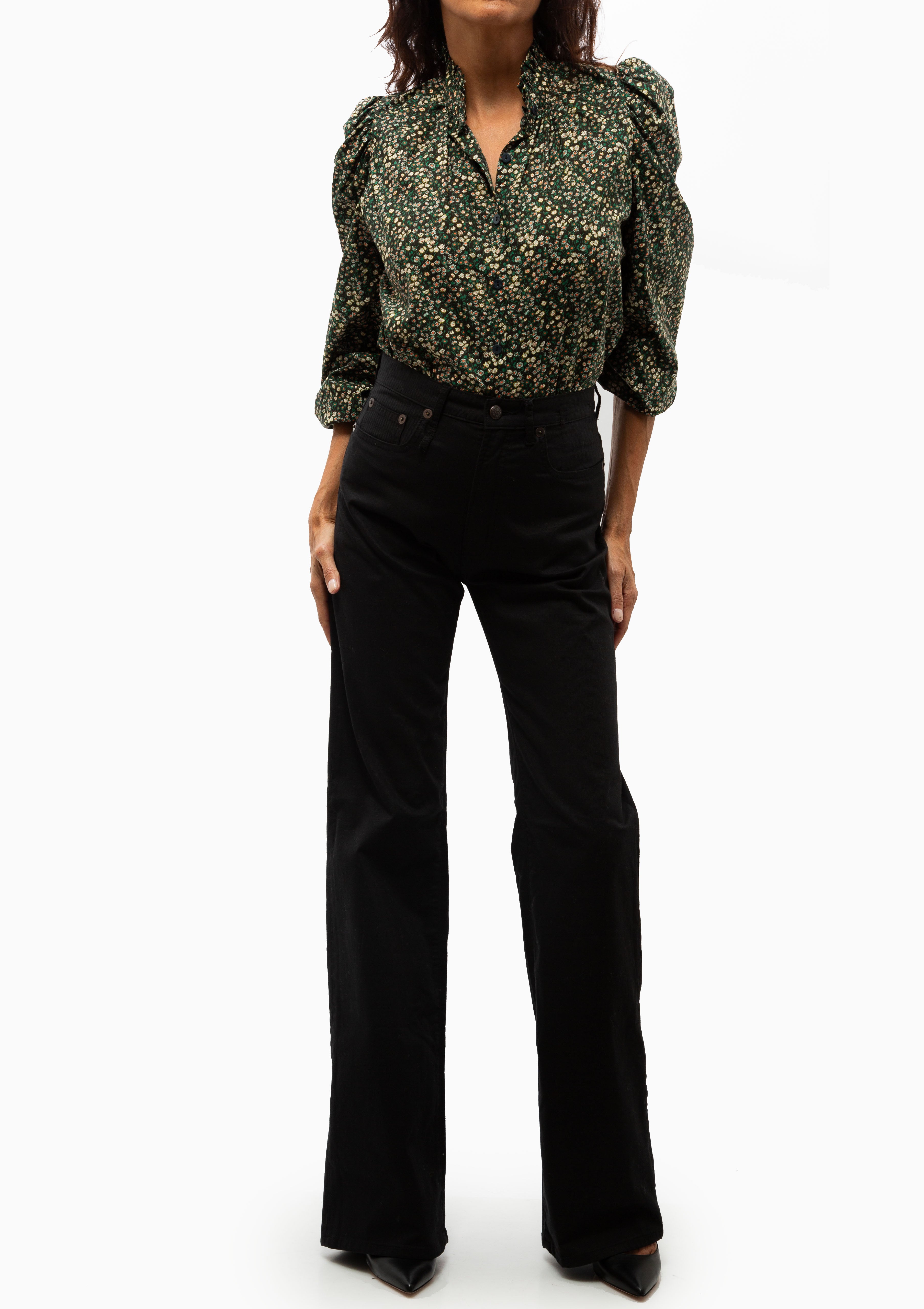 Annabel Moonflower Shirt | Black