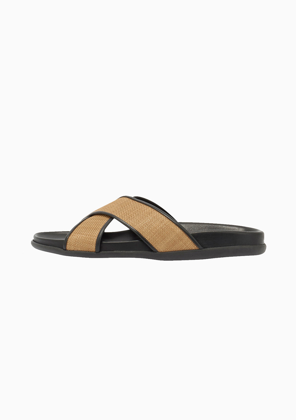 Thais Footbed Sandal | Cognac/Black