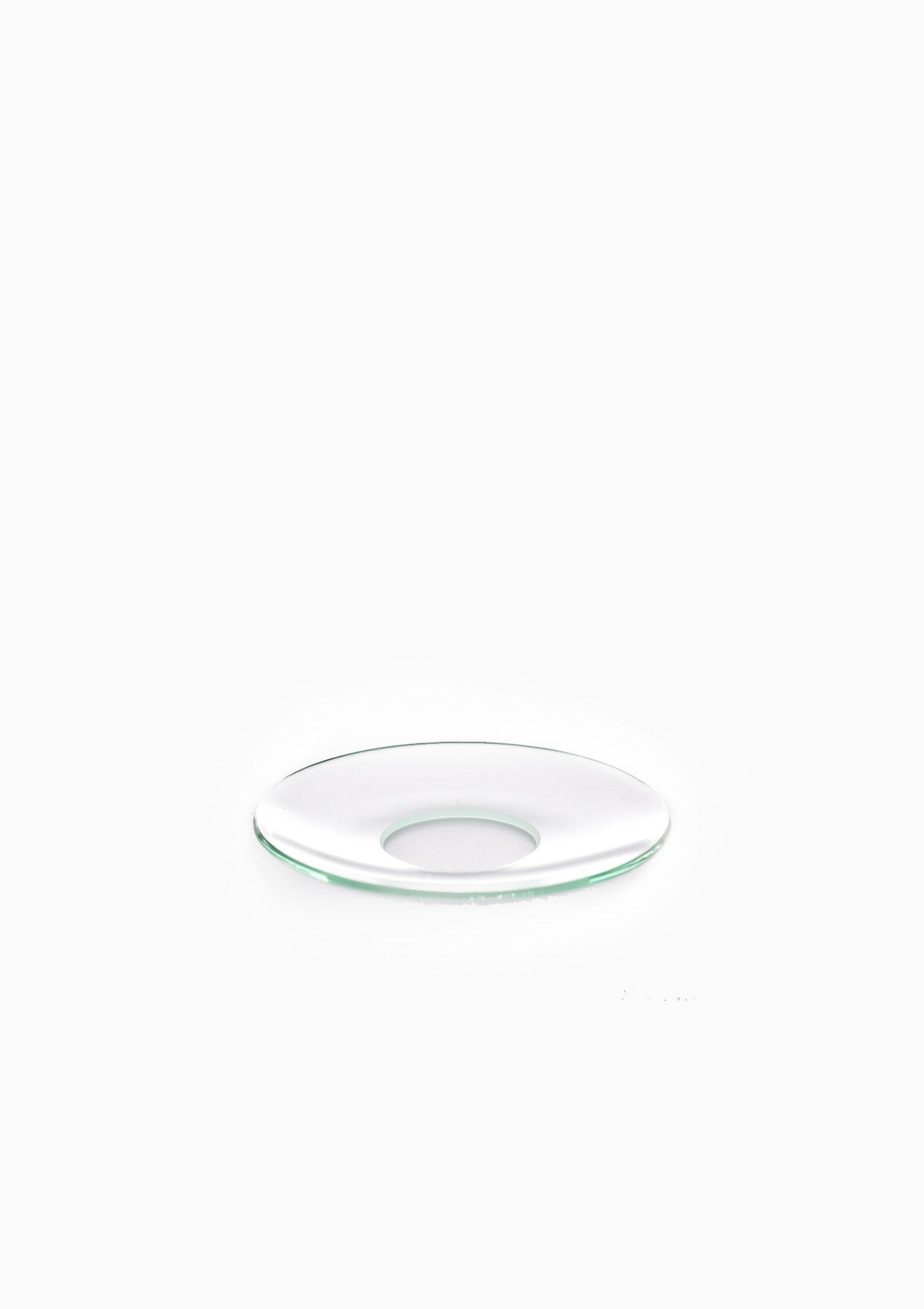 Bobeche Glass Wax Catcher | Flat Round