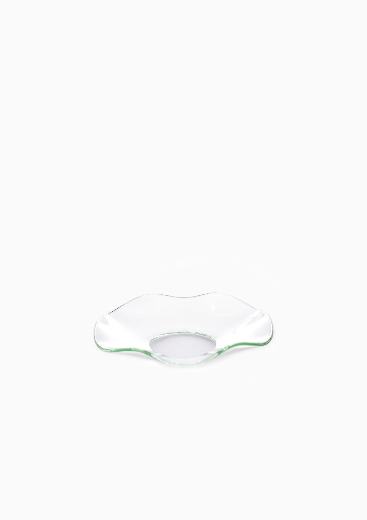 Bobeche Glass Wax Catcher | Wavy Round