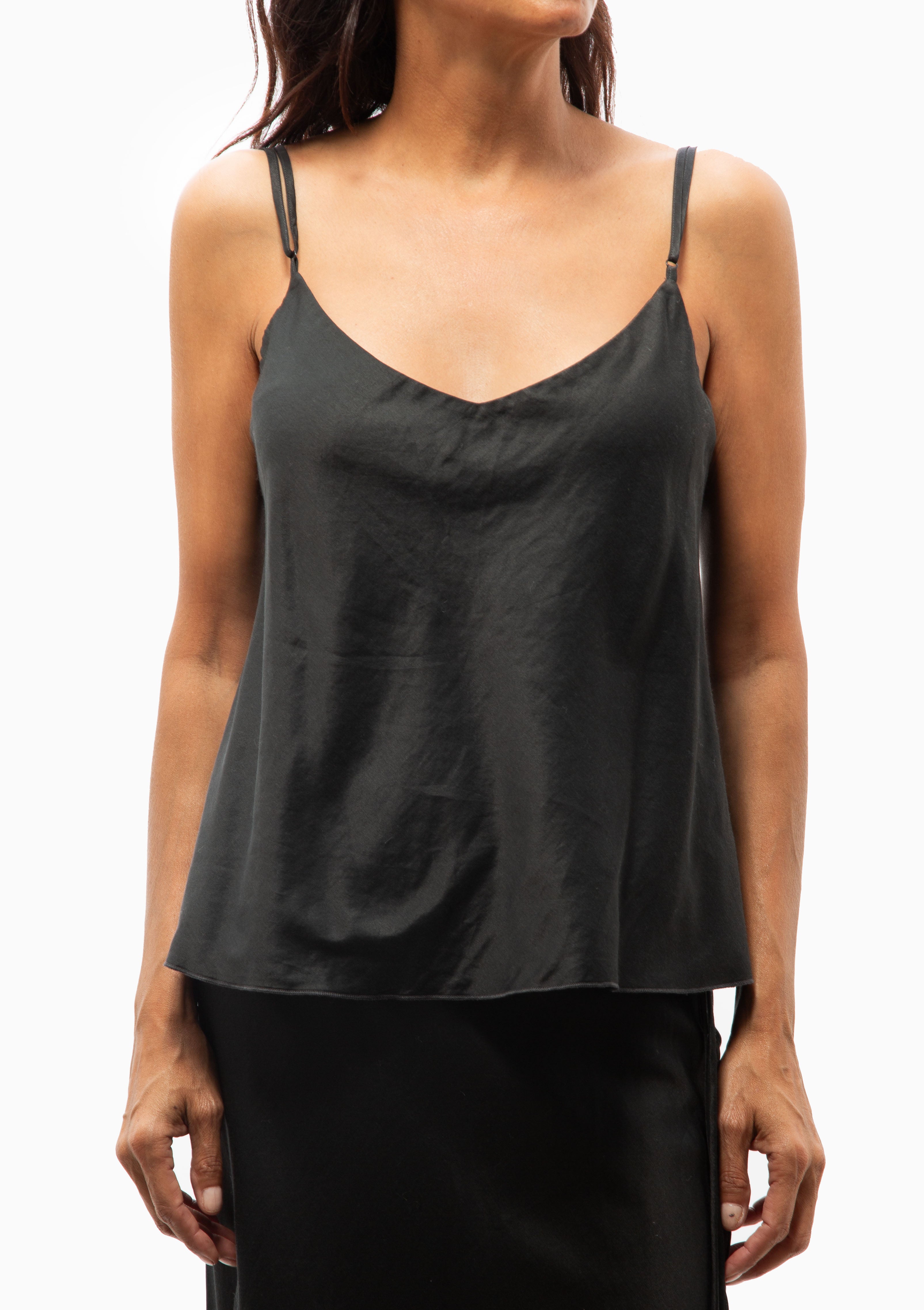 Solid Claire Tank | Coal