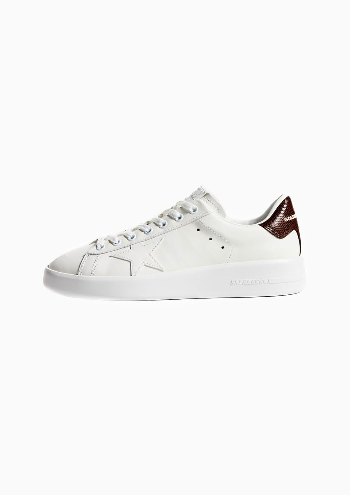 Pure Star Sneaker Lizard Print Heel | White/Burgundy