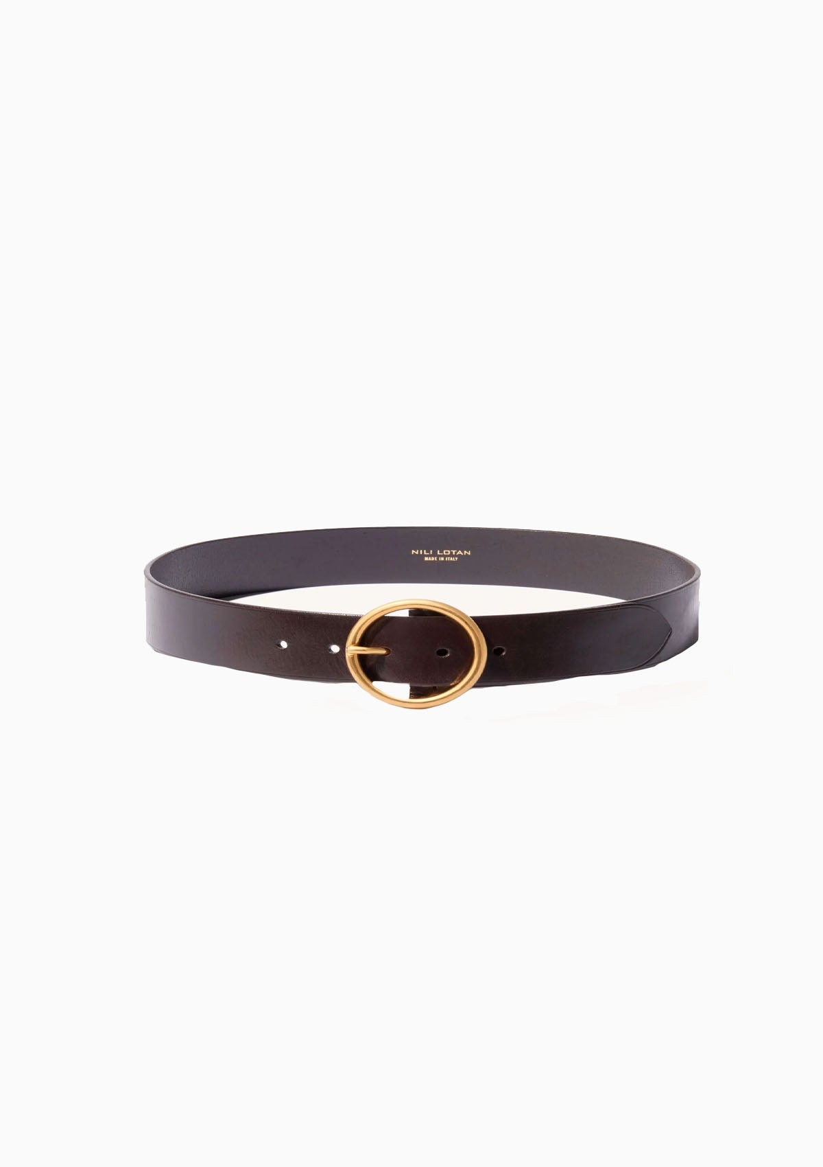 Avery Belt | Dark Brown/Antique Brass