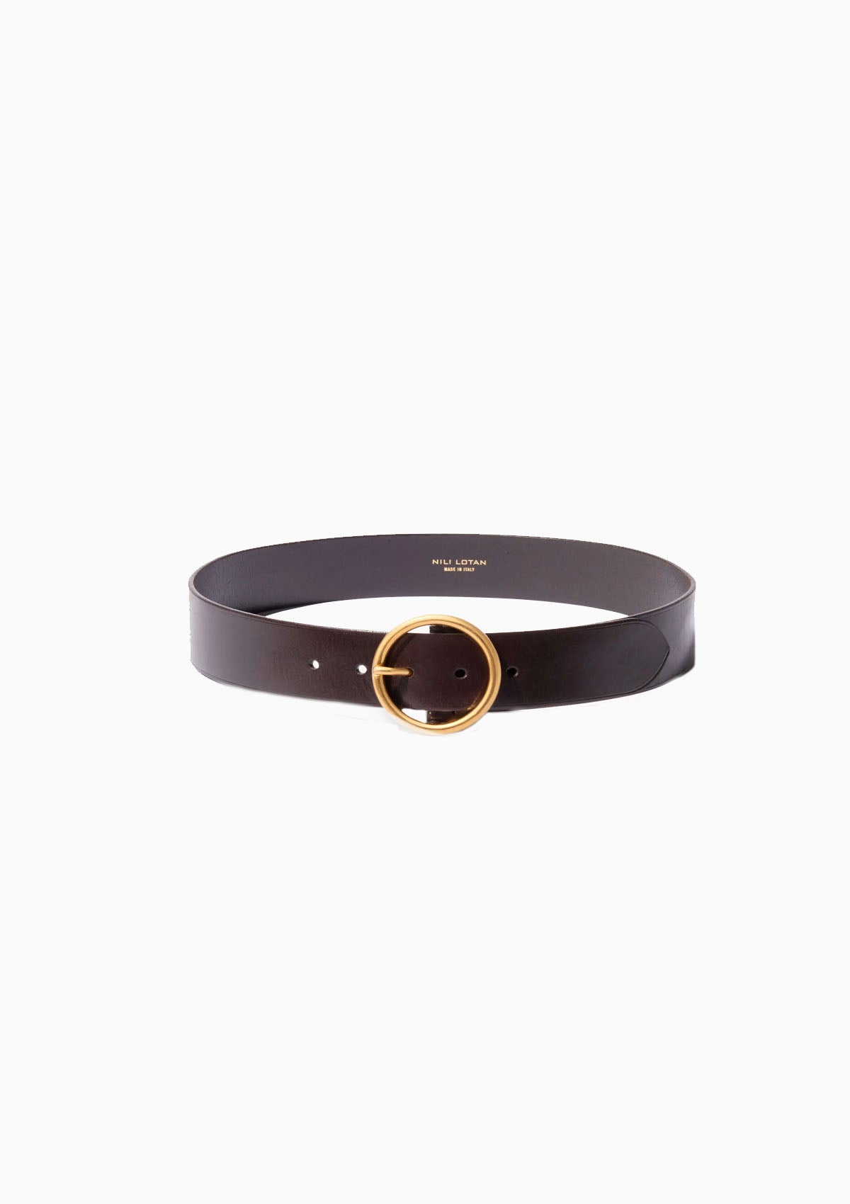 Avery Belt | Dark Brown/Antique Brass