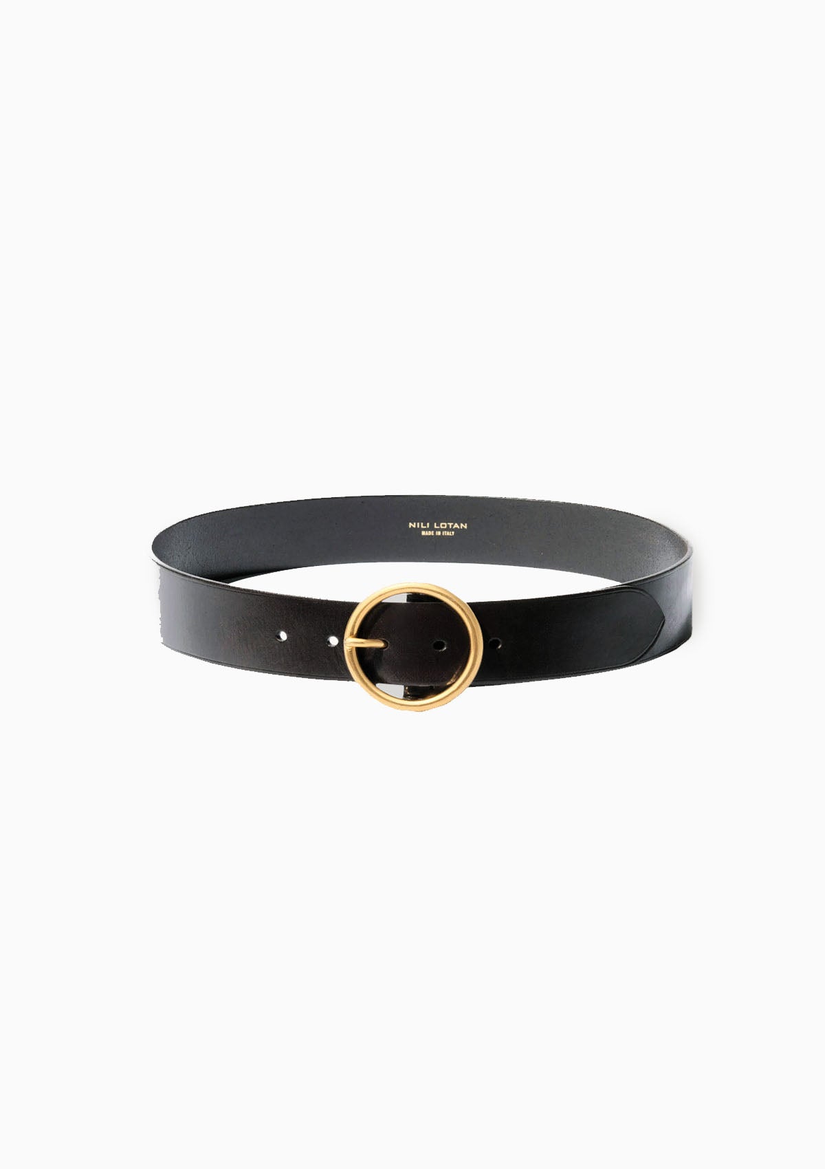 Avery Belt | Black/Antique Brass