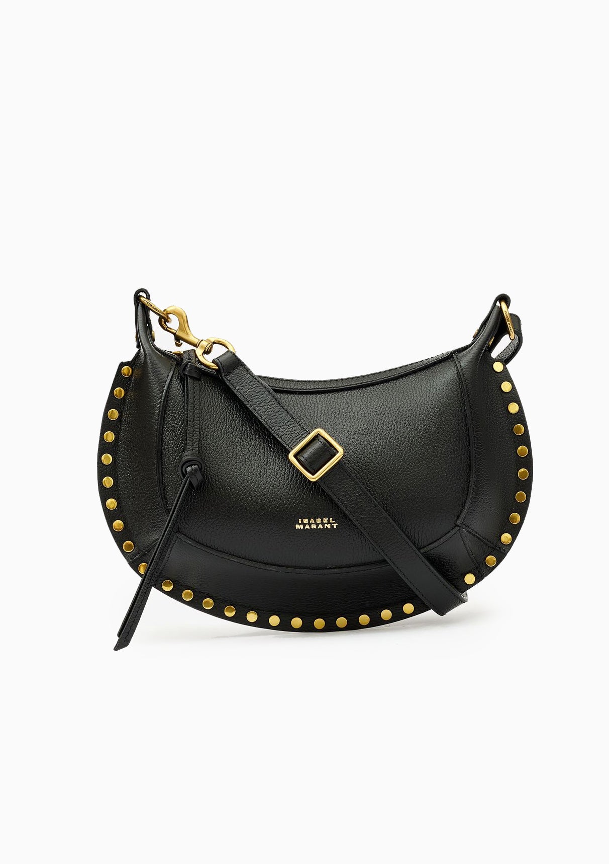 Oskan Moon Grained Leather Bag | Black