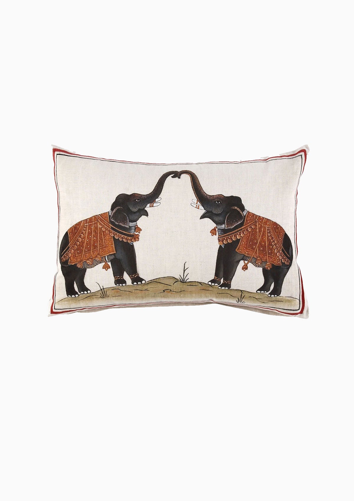 Two Elephants Decorative Cushion | 12" x 18"