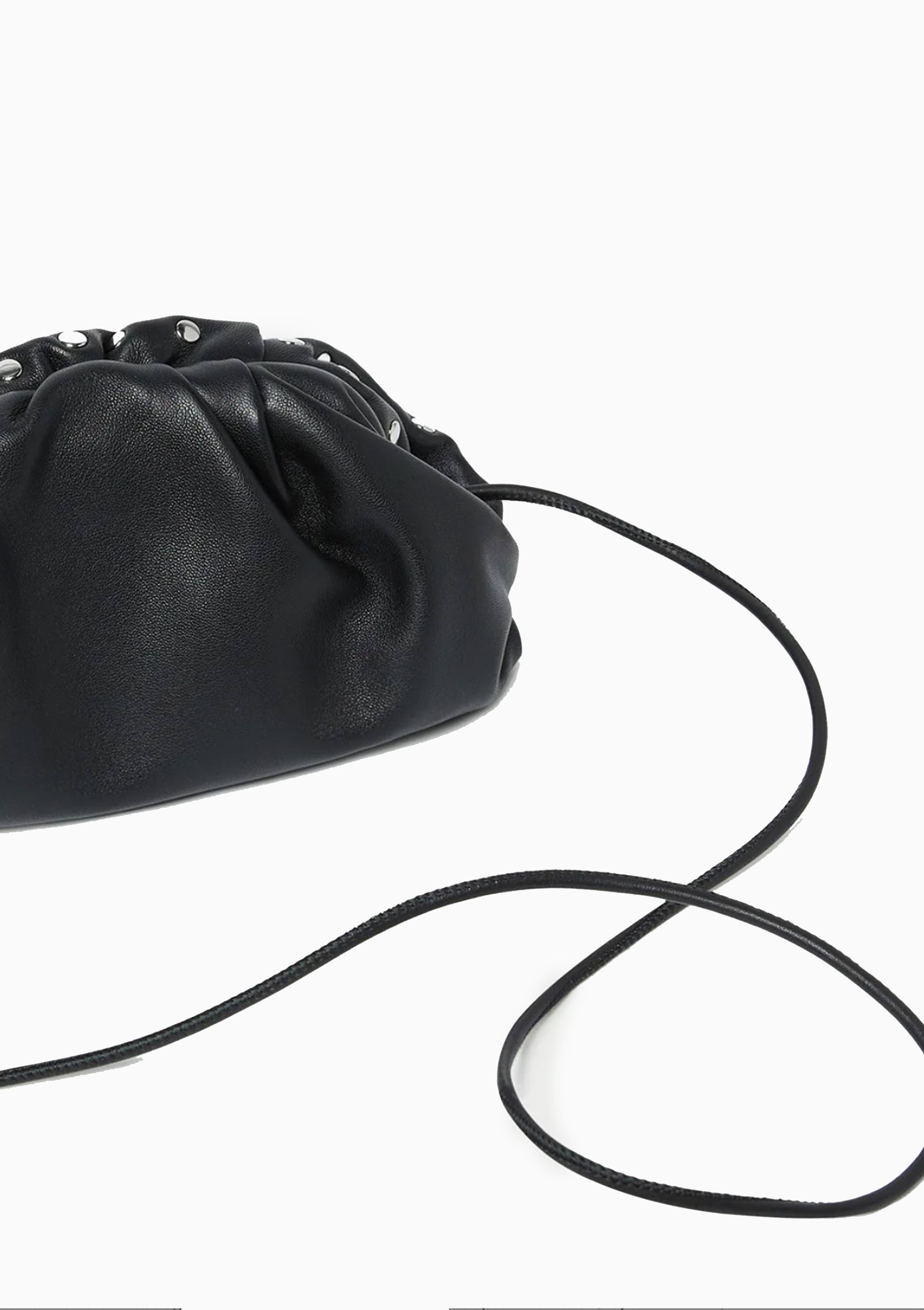 Bailey Dome Clutch | Black/Silver