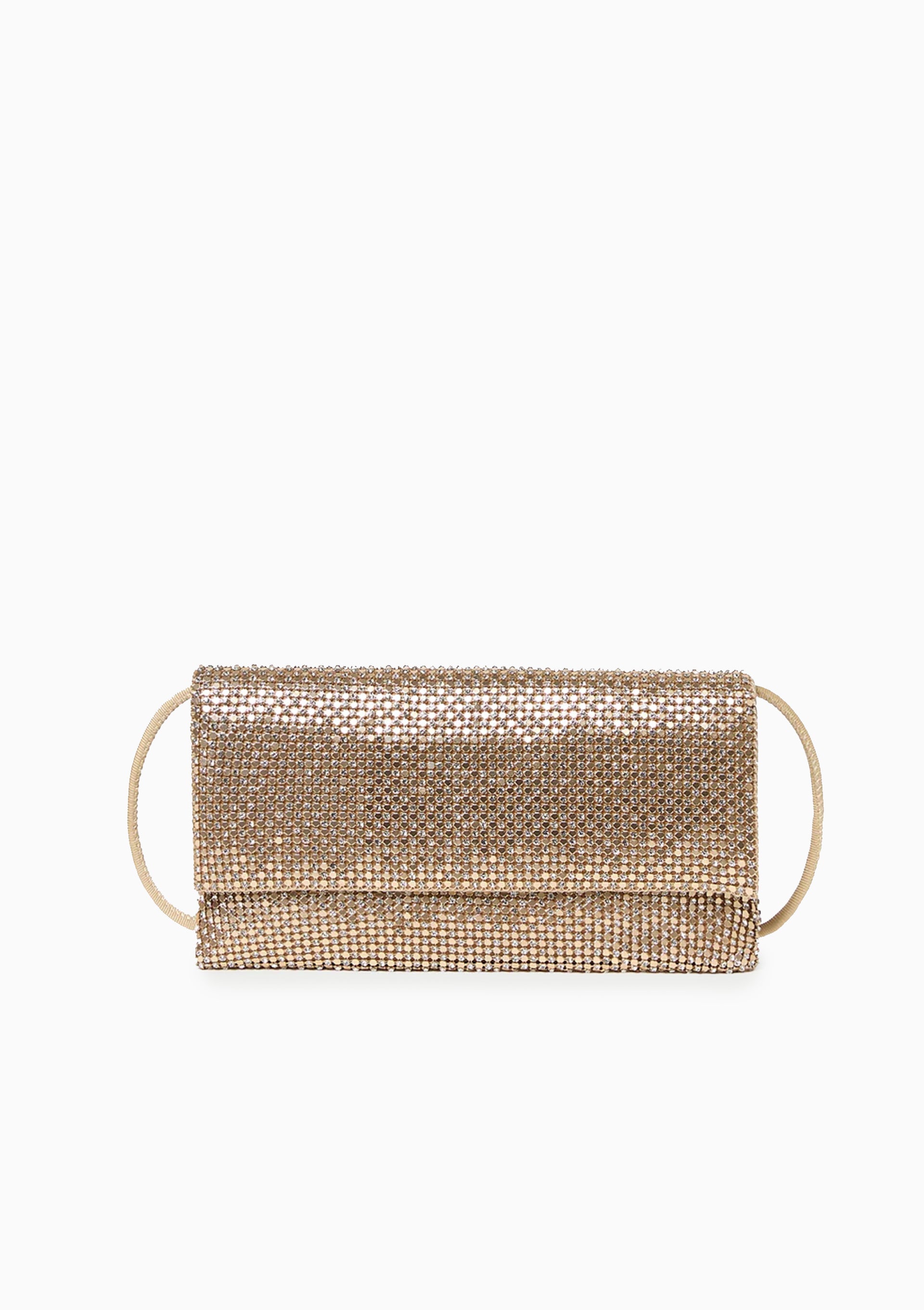 Charlee Diamante Shoulder Bag | Gold/Gold