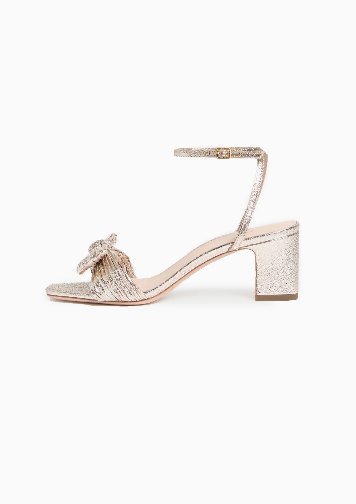 Kimora Pleated Bow Heel | Champagne