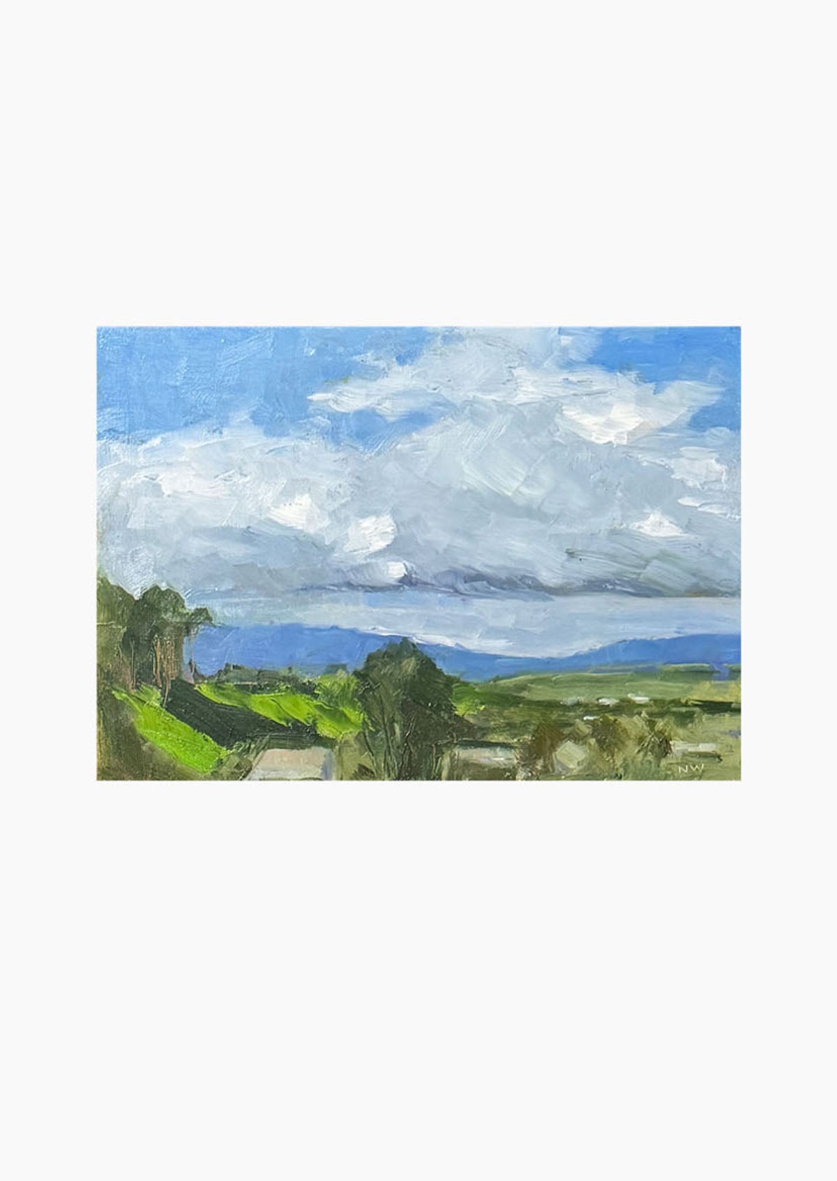 Clouds Santa Barbara Oil Painting On Panel Mounted | 5"x7"