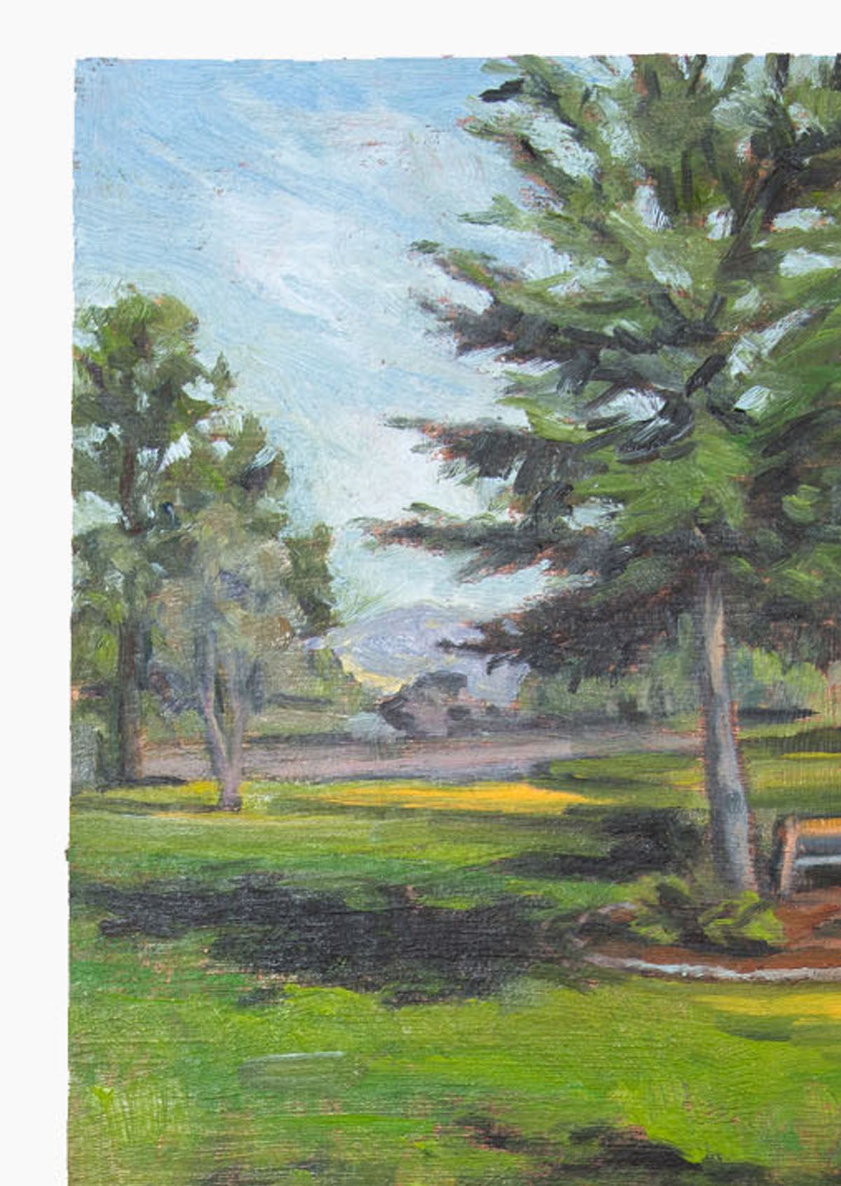 San Roque Park Oil Painting On Panel Mounted | 8"x6"