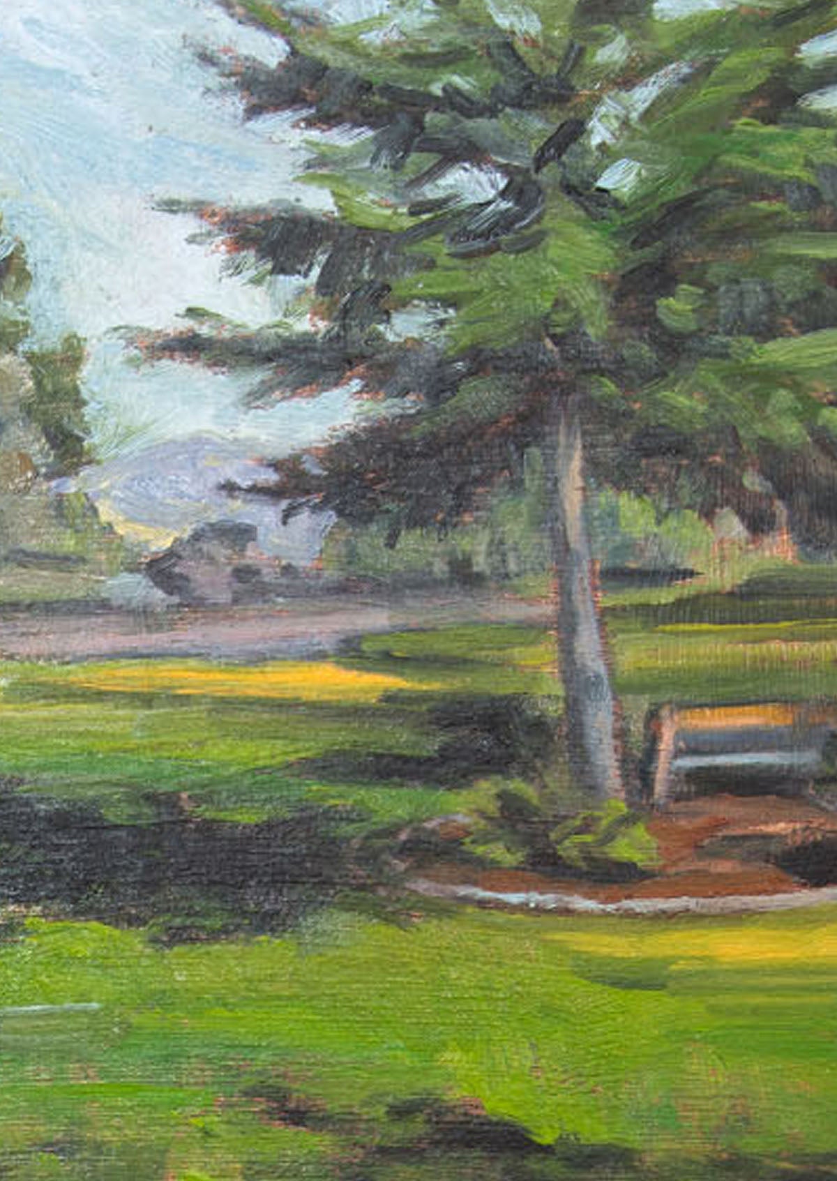 San Roque Park Oil Painting On Panel Mounted | 8"x6"