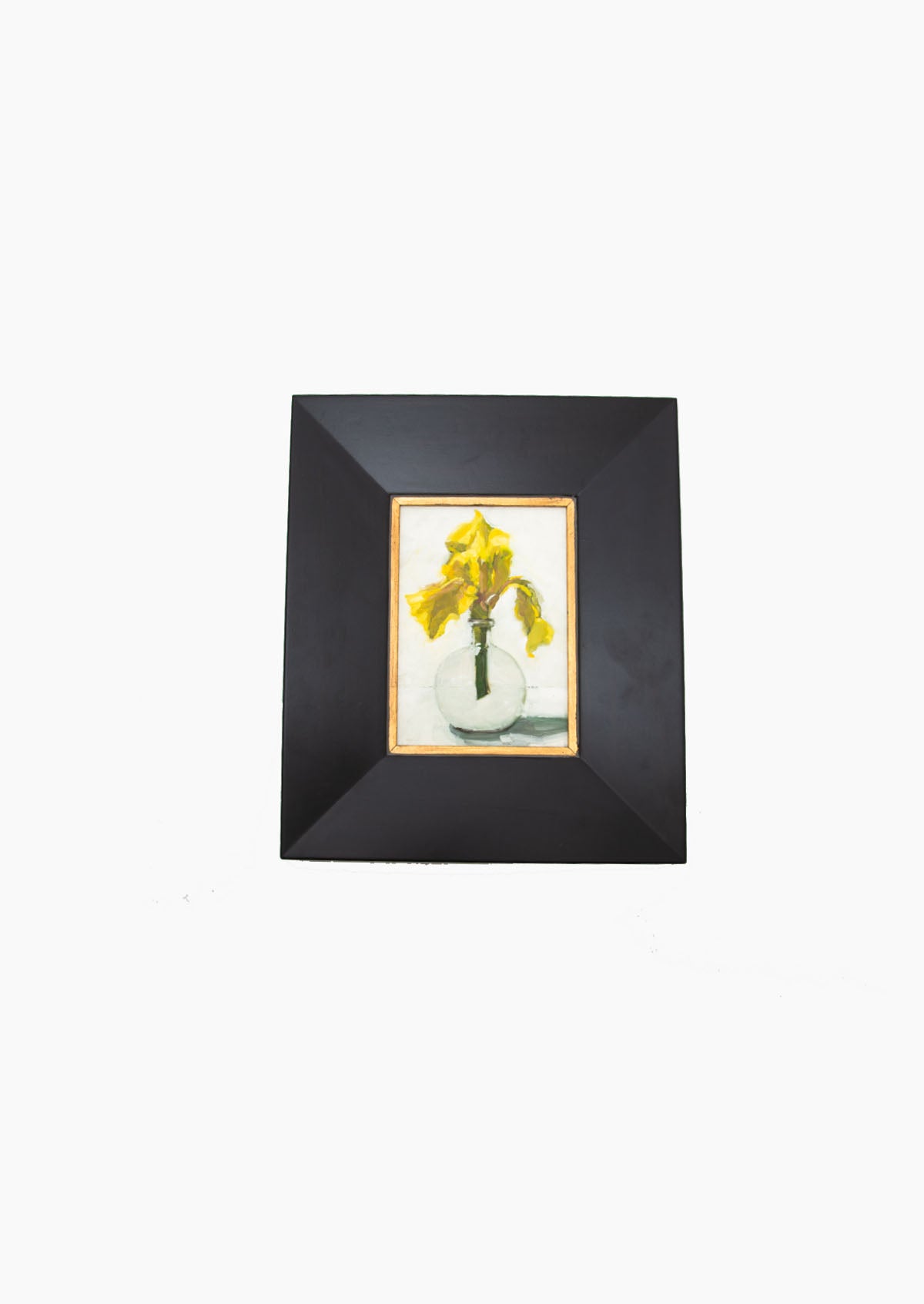 Yellow Iris Oil Painting On Panel | 7"x5"