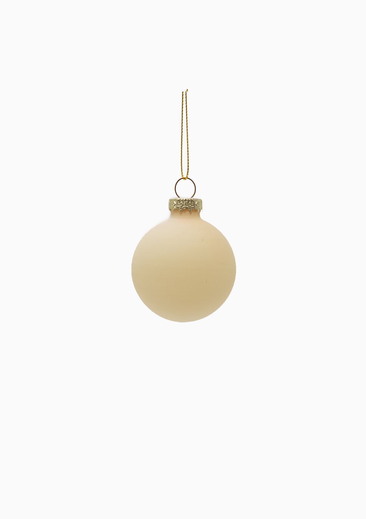 Small Glass Ball Ornament | Matte Beige