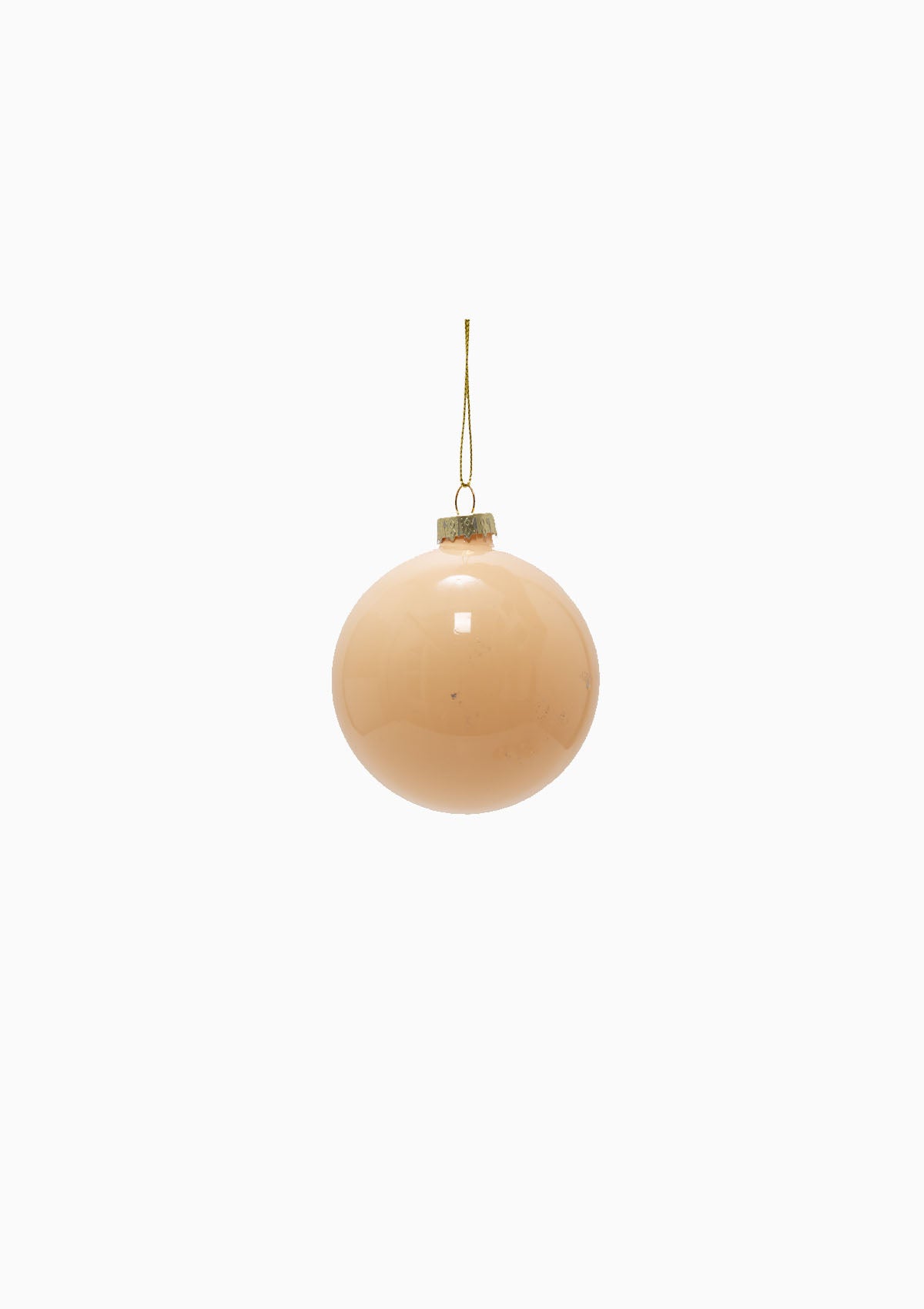 Small Glass Ball Ornament | Opaque Peach