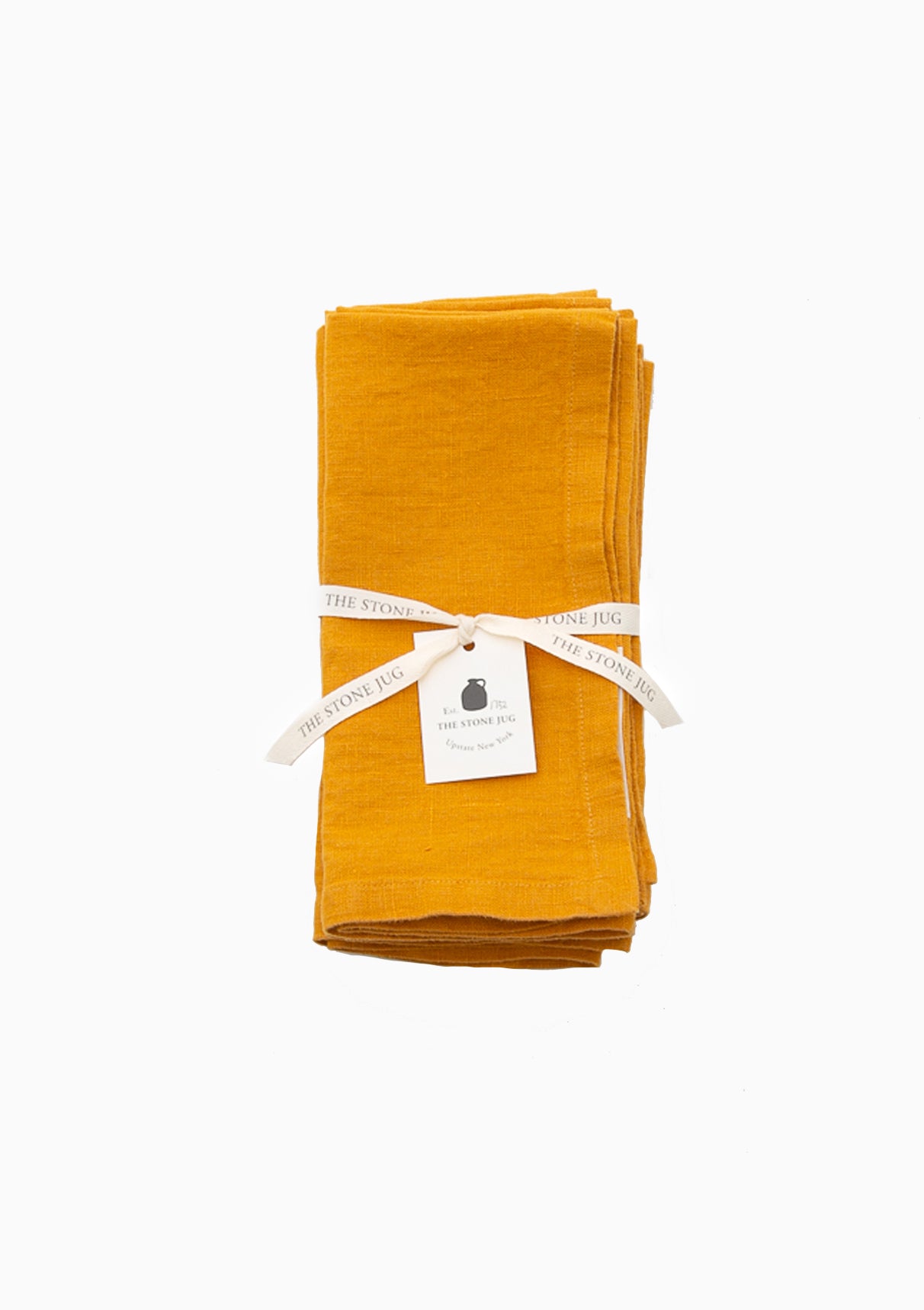 Pumpkin 100% Stone Washed Linen Napkin | Set Of 4