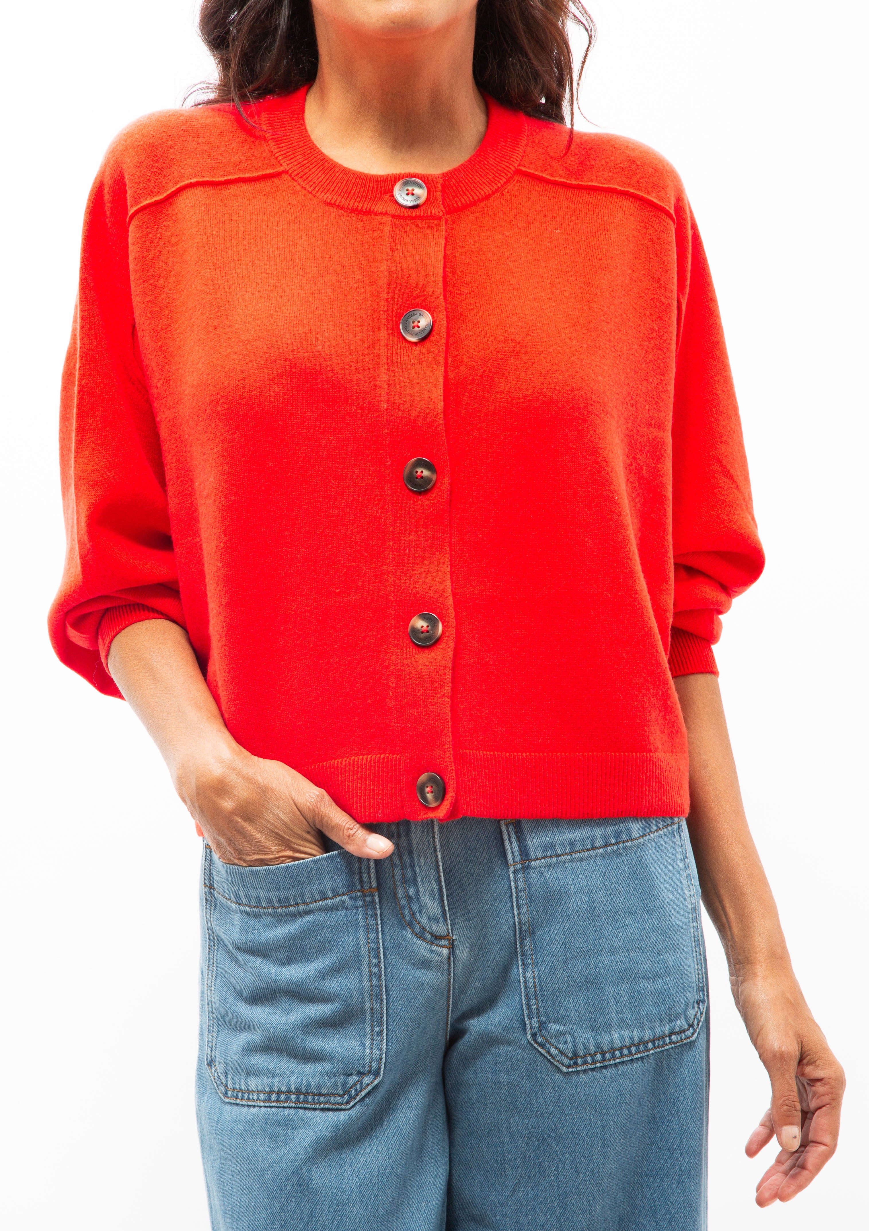 Douve Cardigan | Coquelicot