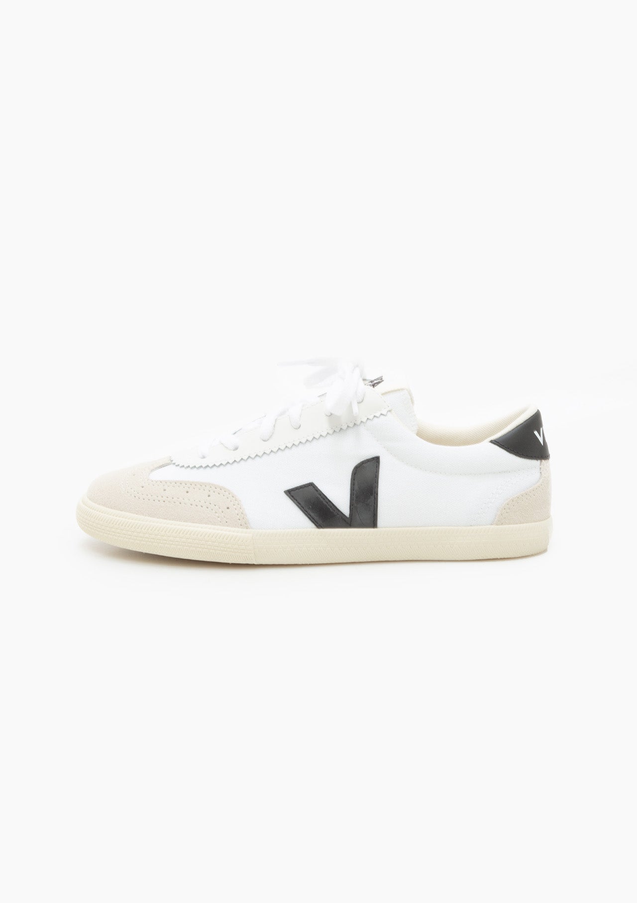 Volley Canvas Sneaker | White Black