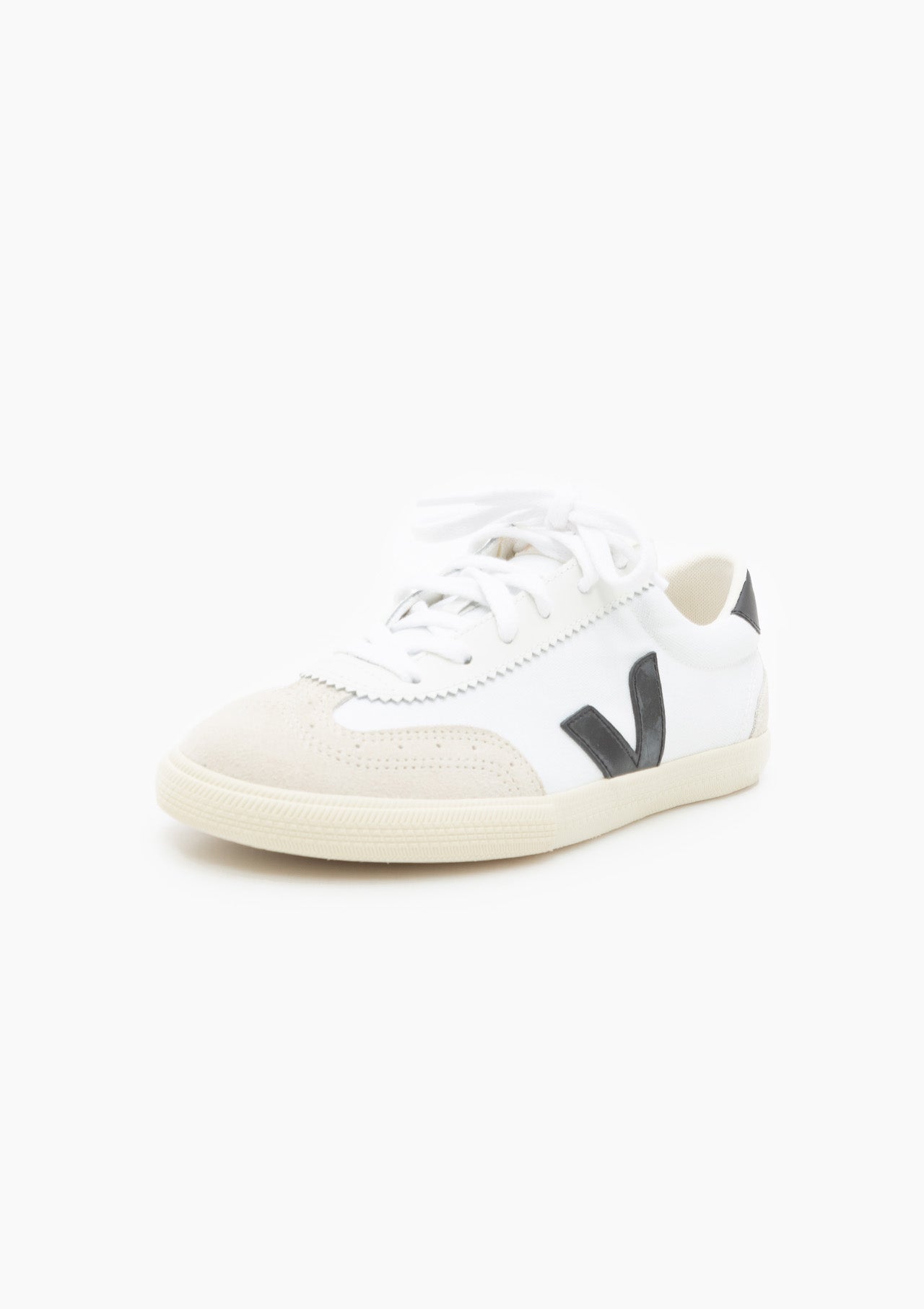 Volley Canvas Sneaker | White Black