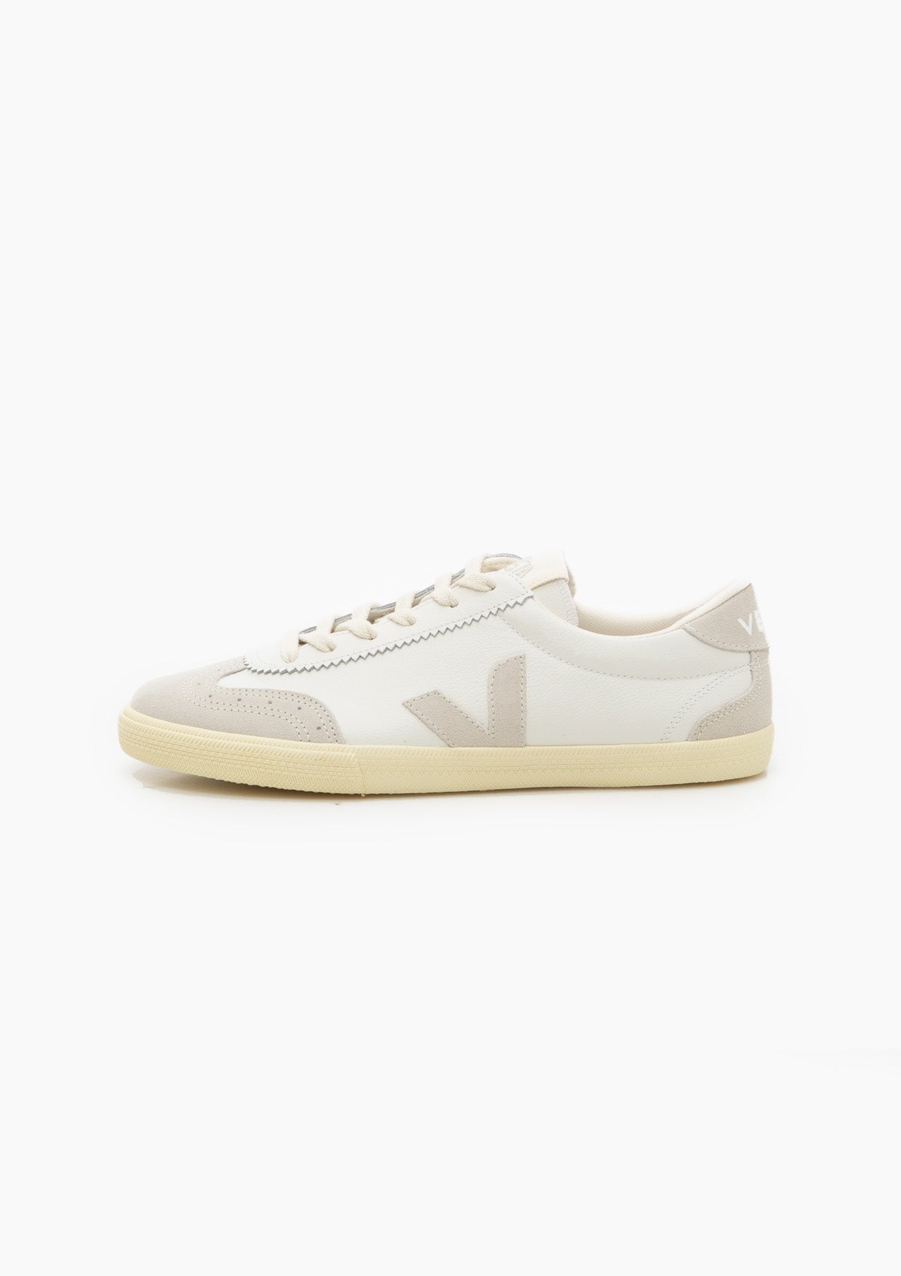 Volley Leather Sneaker | White Natural