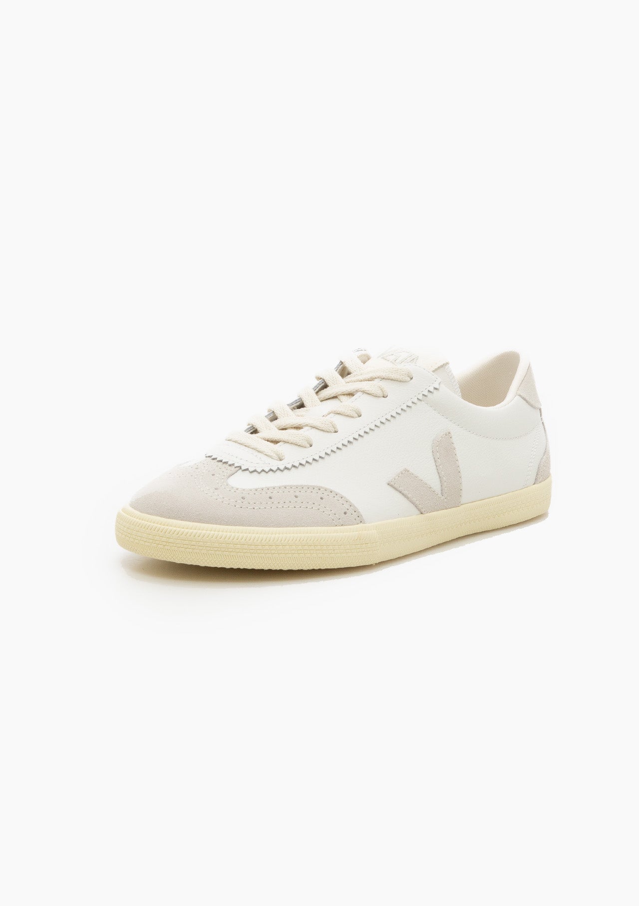 Volley Leather Sneaker | White Natural