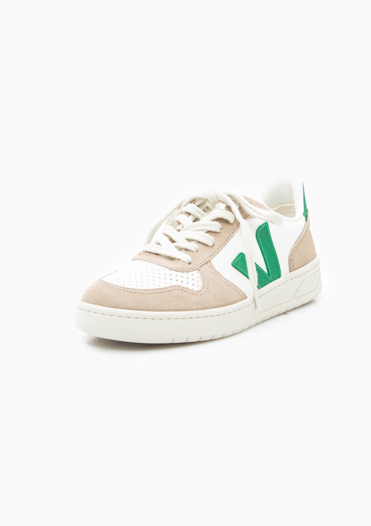 V-10 Chromefree Sneaker | White Emeraude Sahara