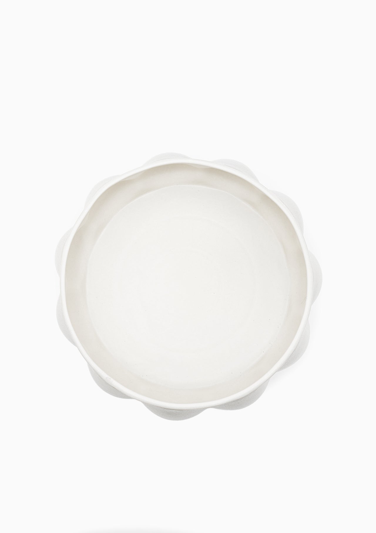 Balloon Tray | Raw White, 17"D x 4.75"H