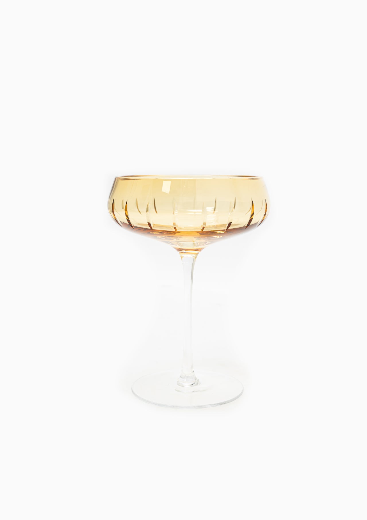 Crystal Champagne Coupe Single Cut | Amber
