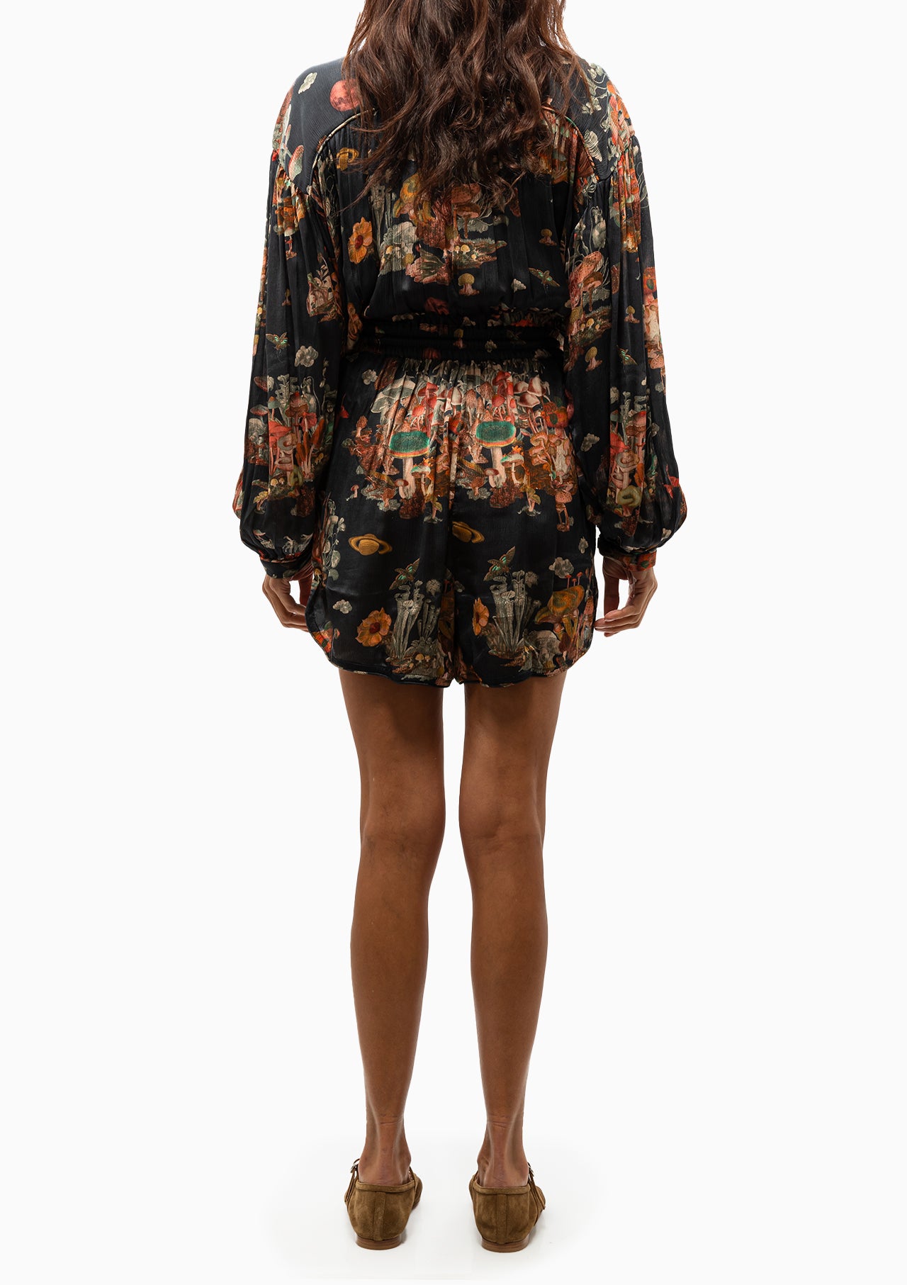 Bamboo Playsuit | Magick Mushroom Black