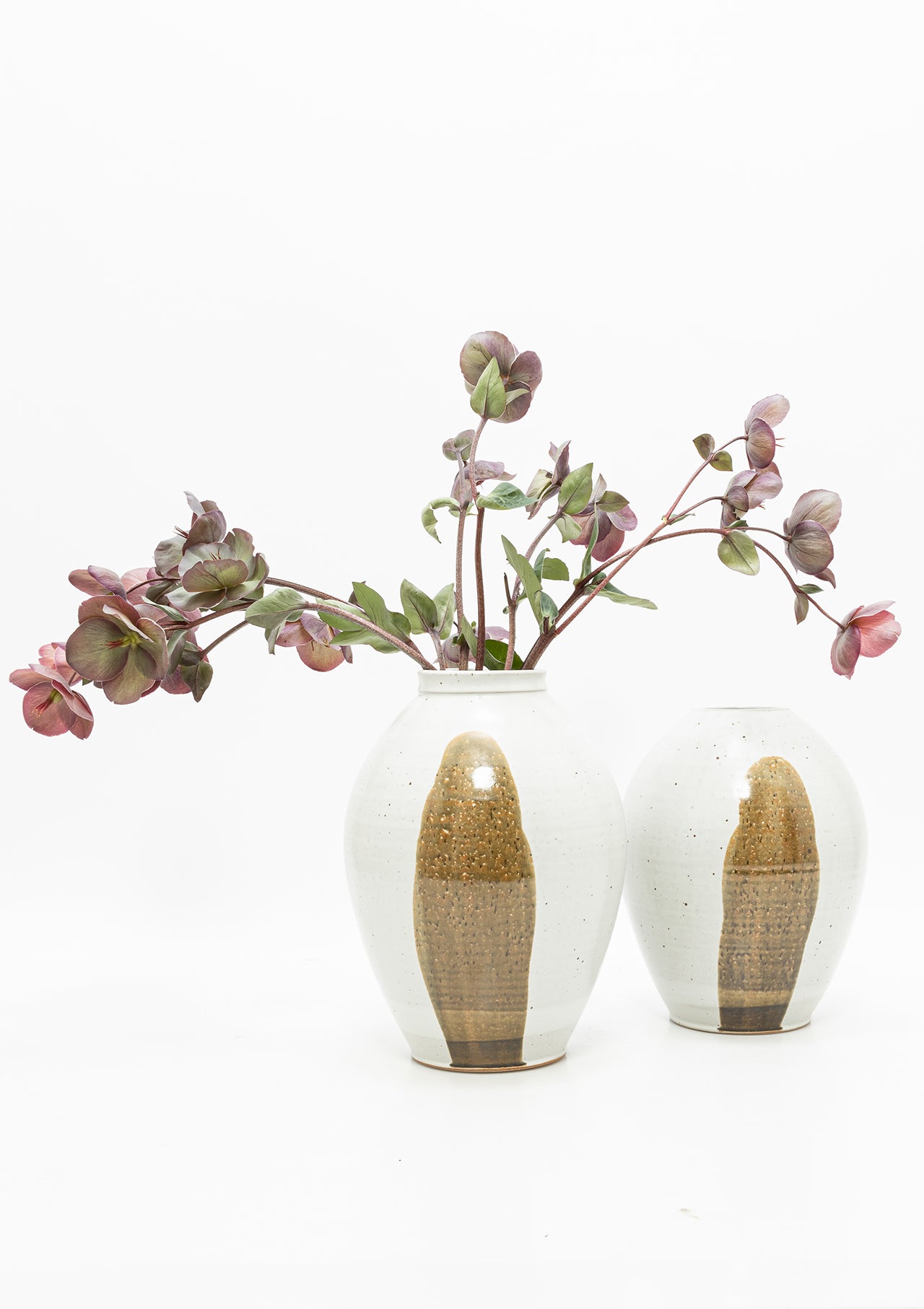 All Seasons Vase With Lip | Milk White/Tan