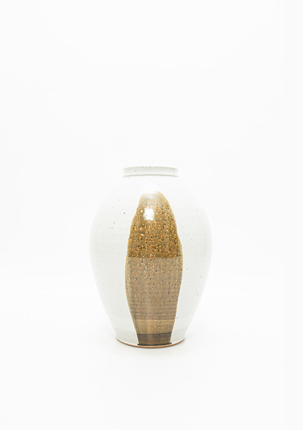 All Seasons Vase With Lip | Milk White/Tan