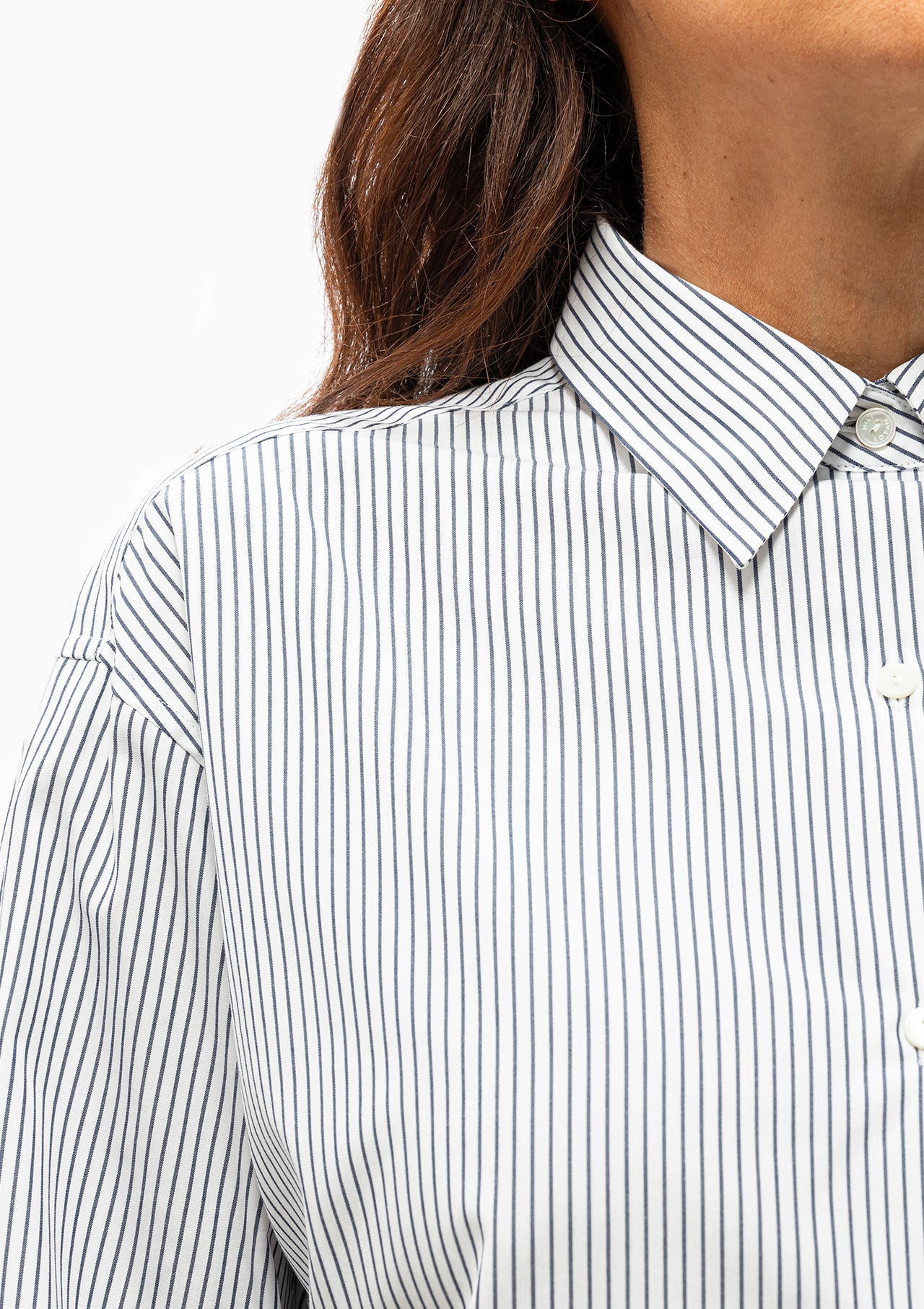 Yorke Shirt | Thin Navy Stripes