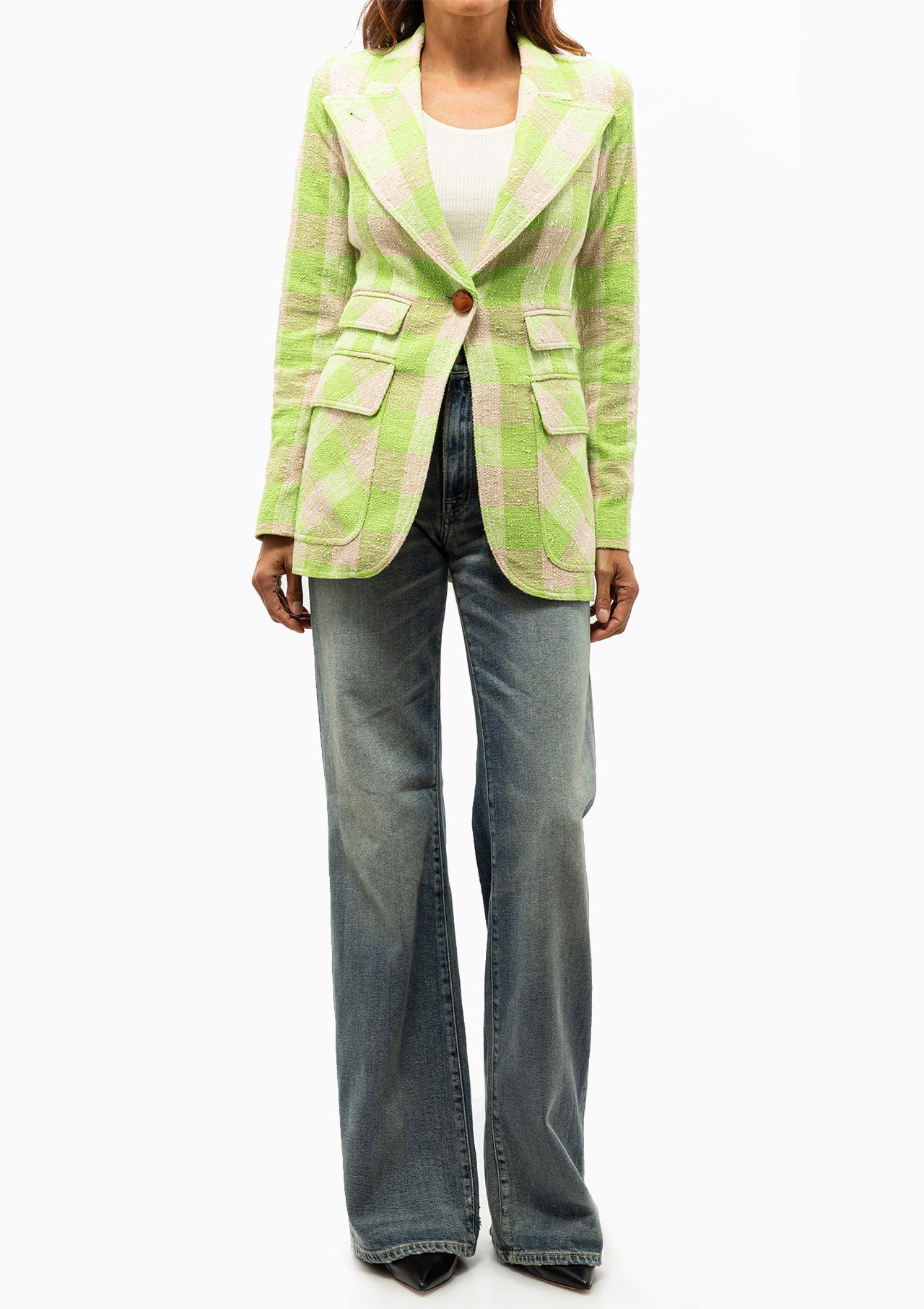 Birkin Blazer | Lime Check