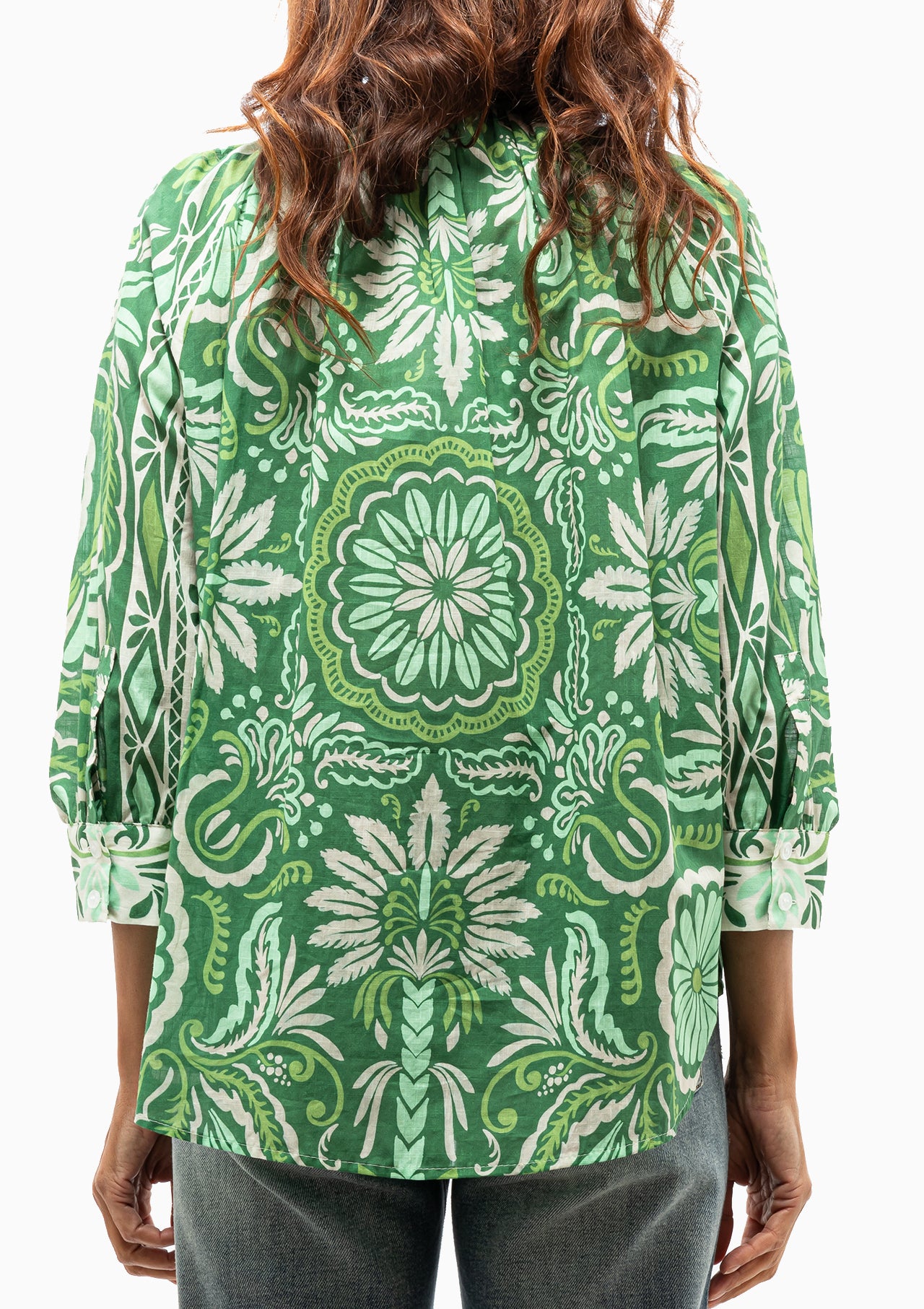 Smythe | Gathered Blouse | Green Tile