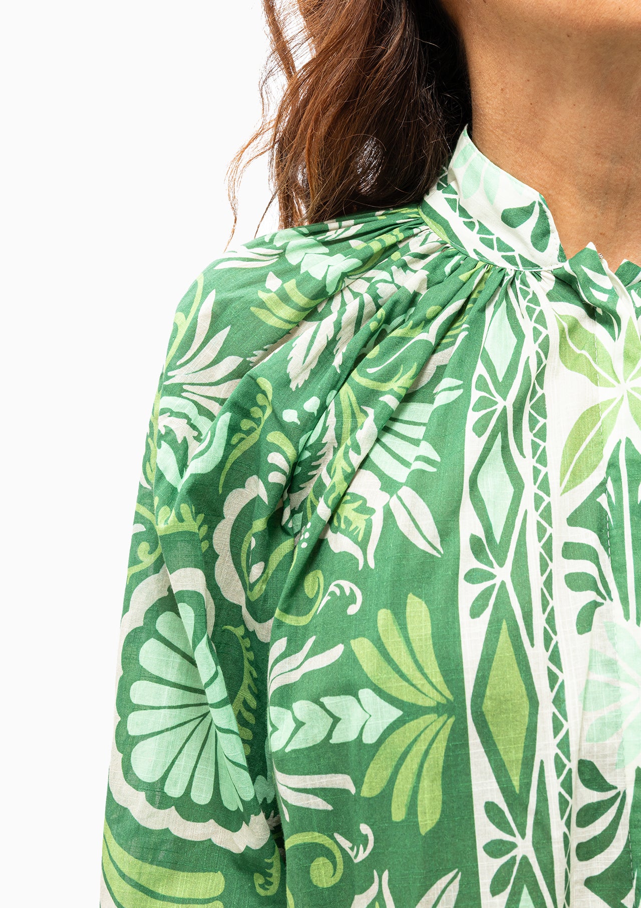 Smythe | Gathered Blouse | Green Tile