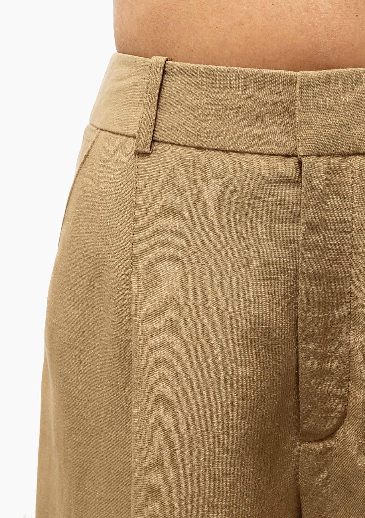 Pleated Trouser | Khaki