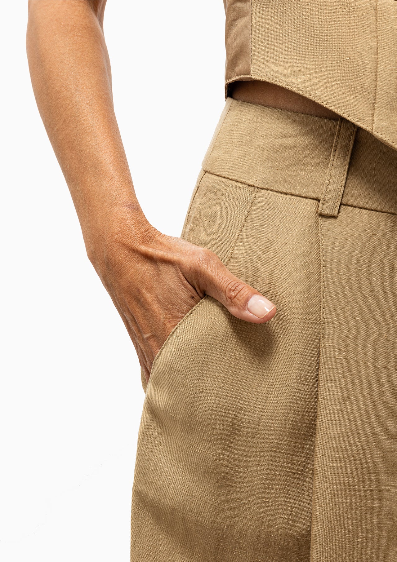 Pleated Trouser | Khaki