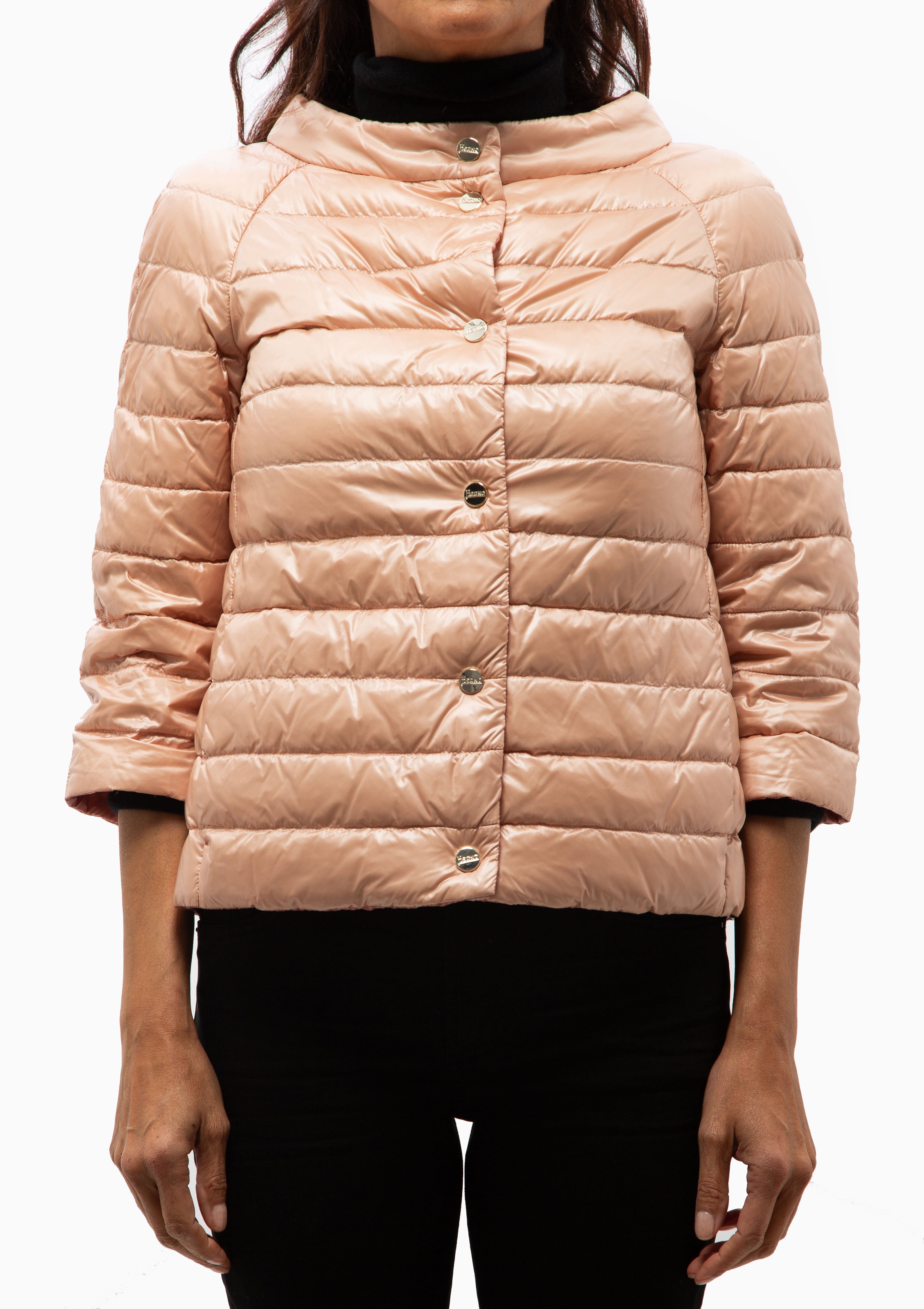 Classic Nylon Reversible 3/4 Sleeve Jacket | Blush/Coral