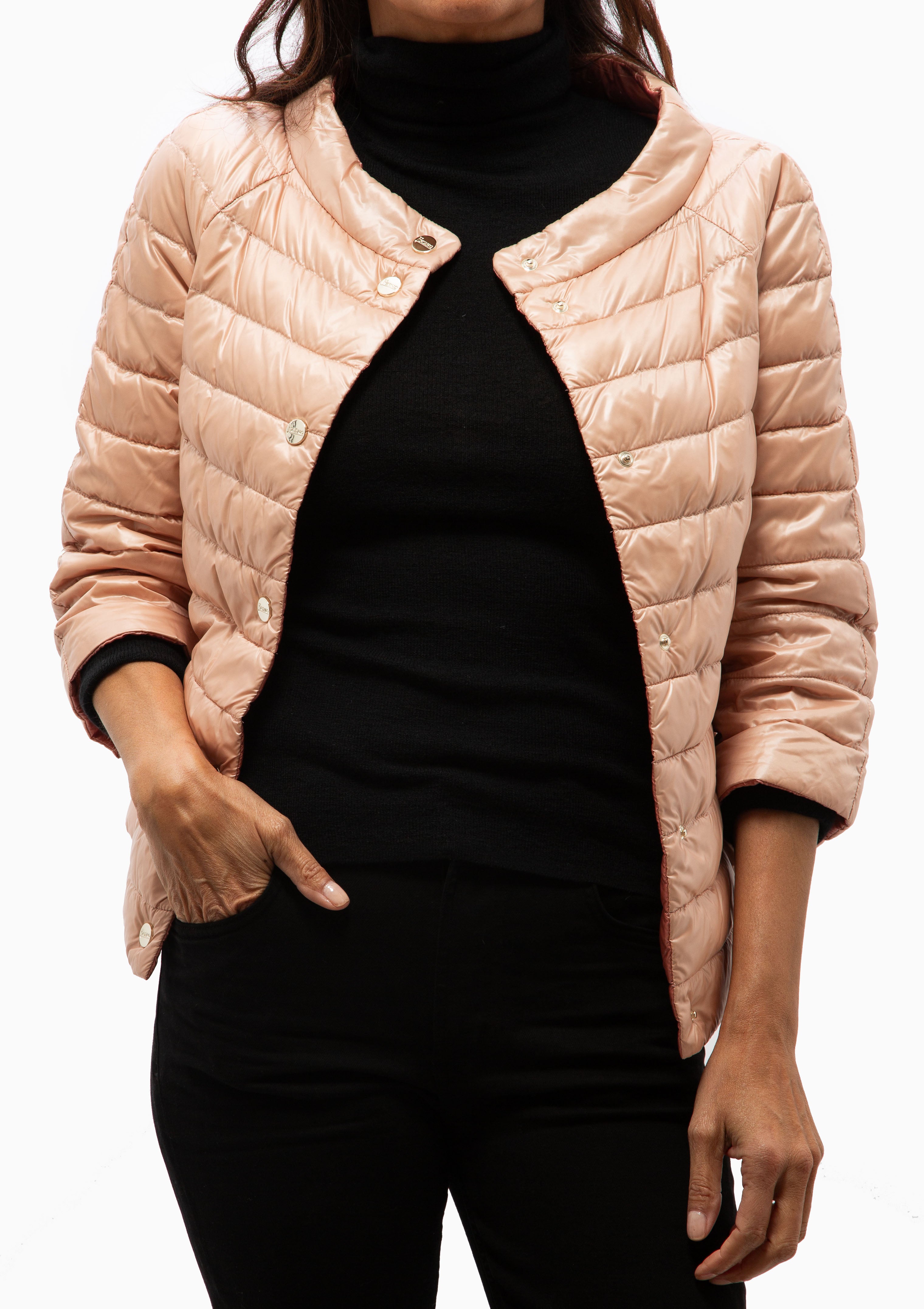 Classic Nylon Reversible 3/4 Sleeve Jacket | Blush/Coral