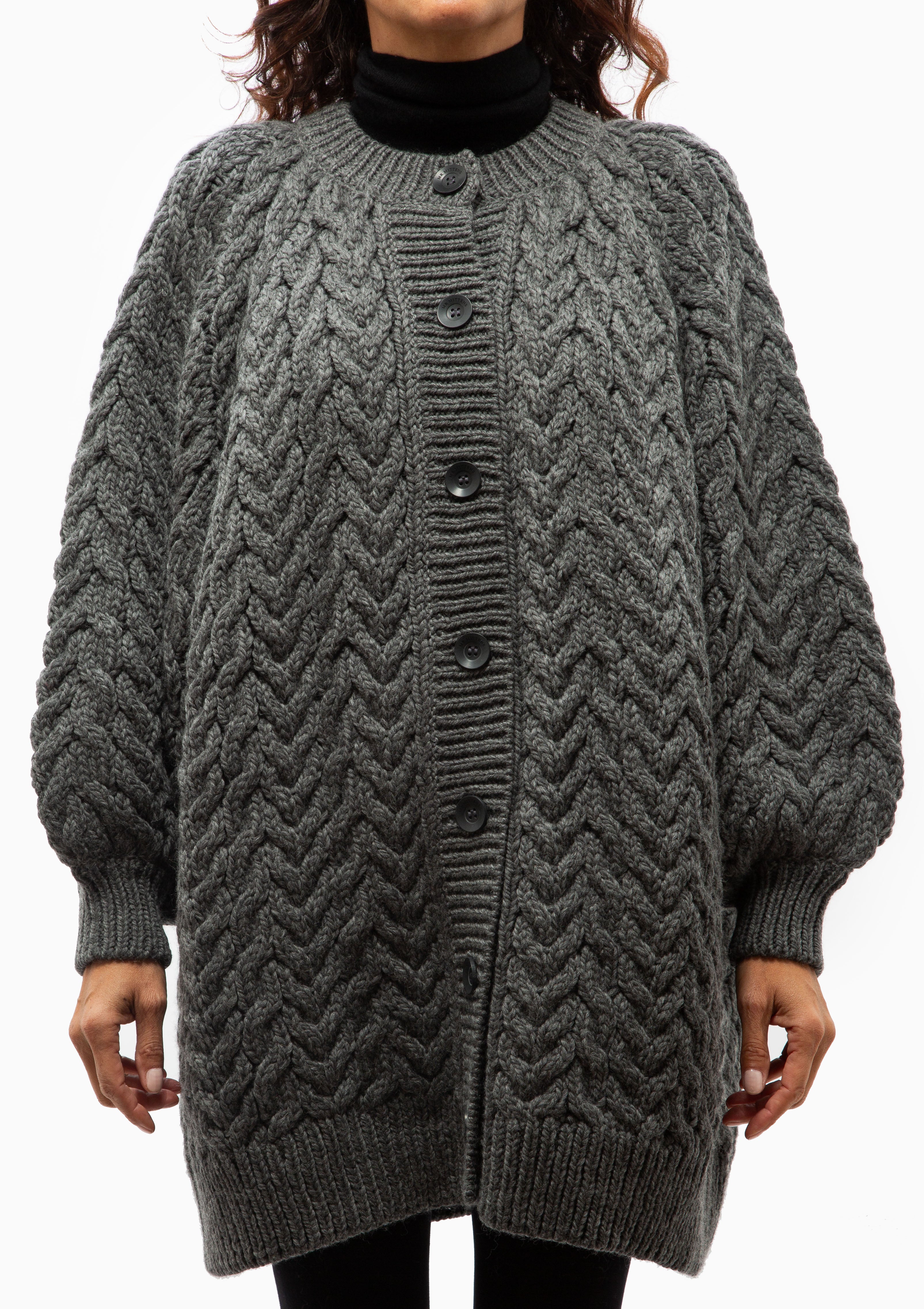 Bill Cable Maxi Jacket | Charcoal