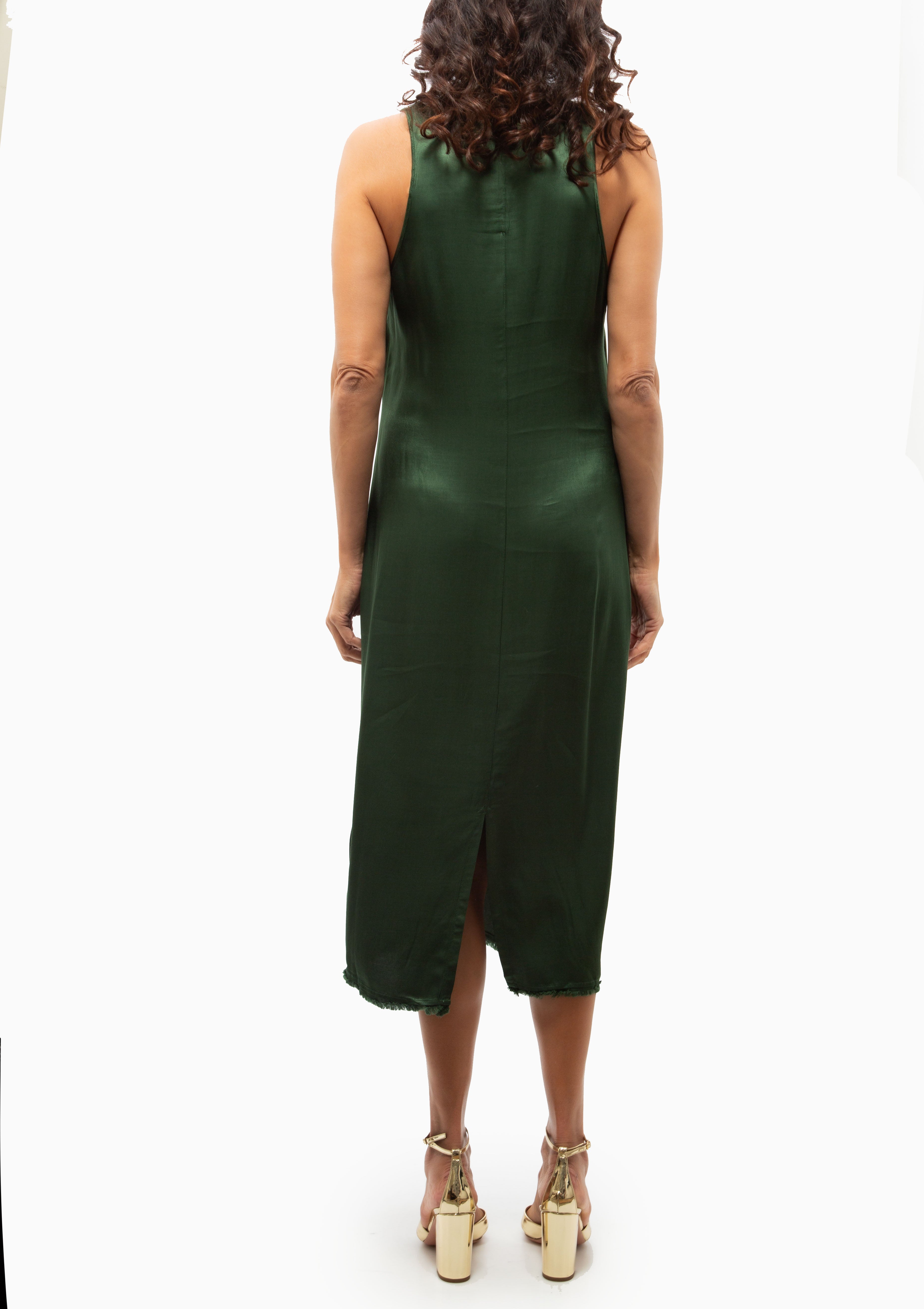 Pebble Satin Koda Midi Dress | Cypress