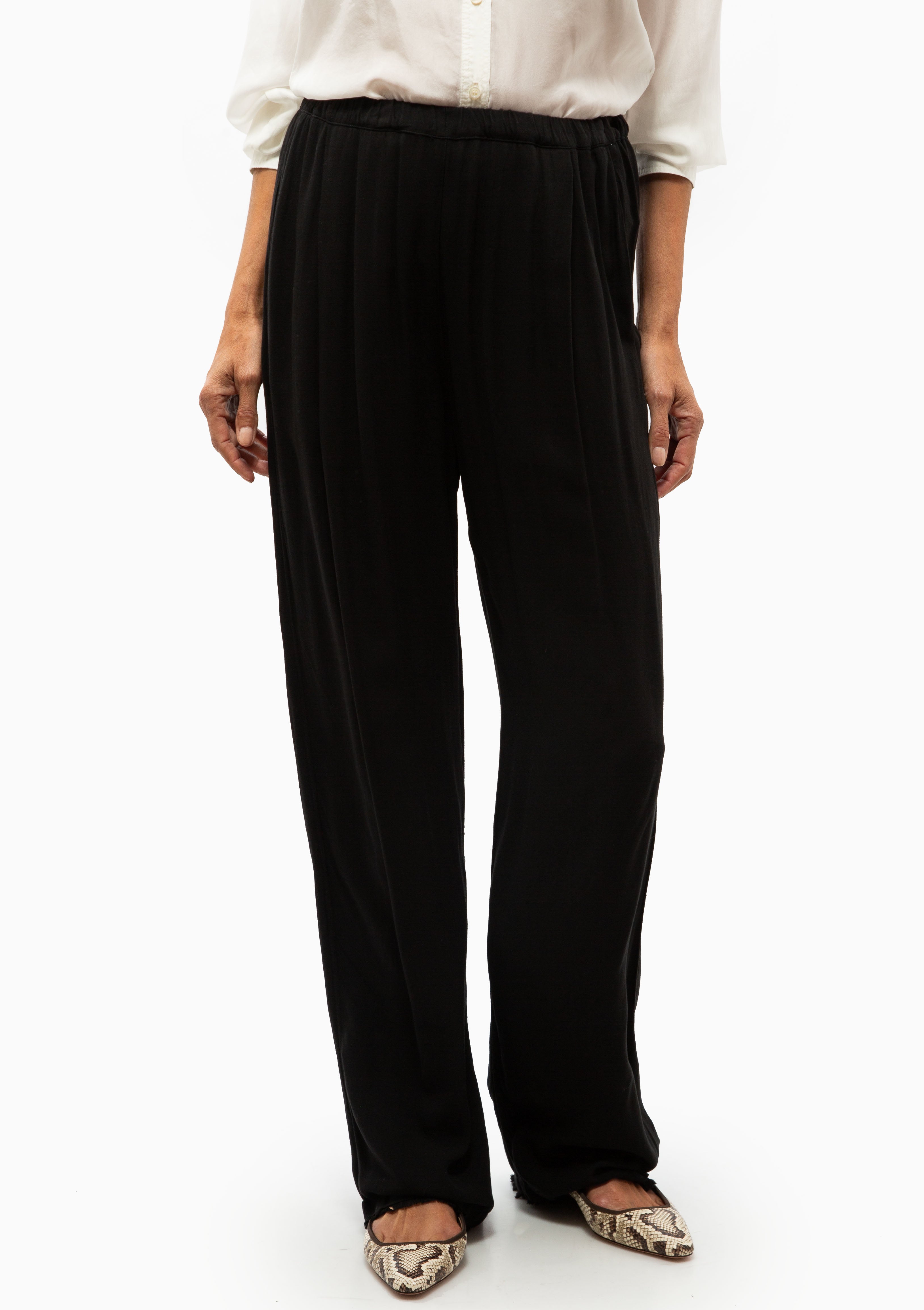 Water Color Viscose Ione Pant | Black