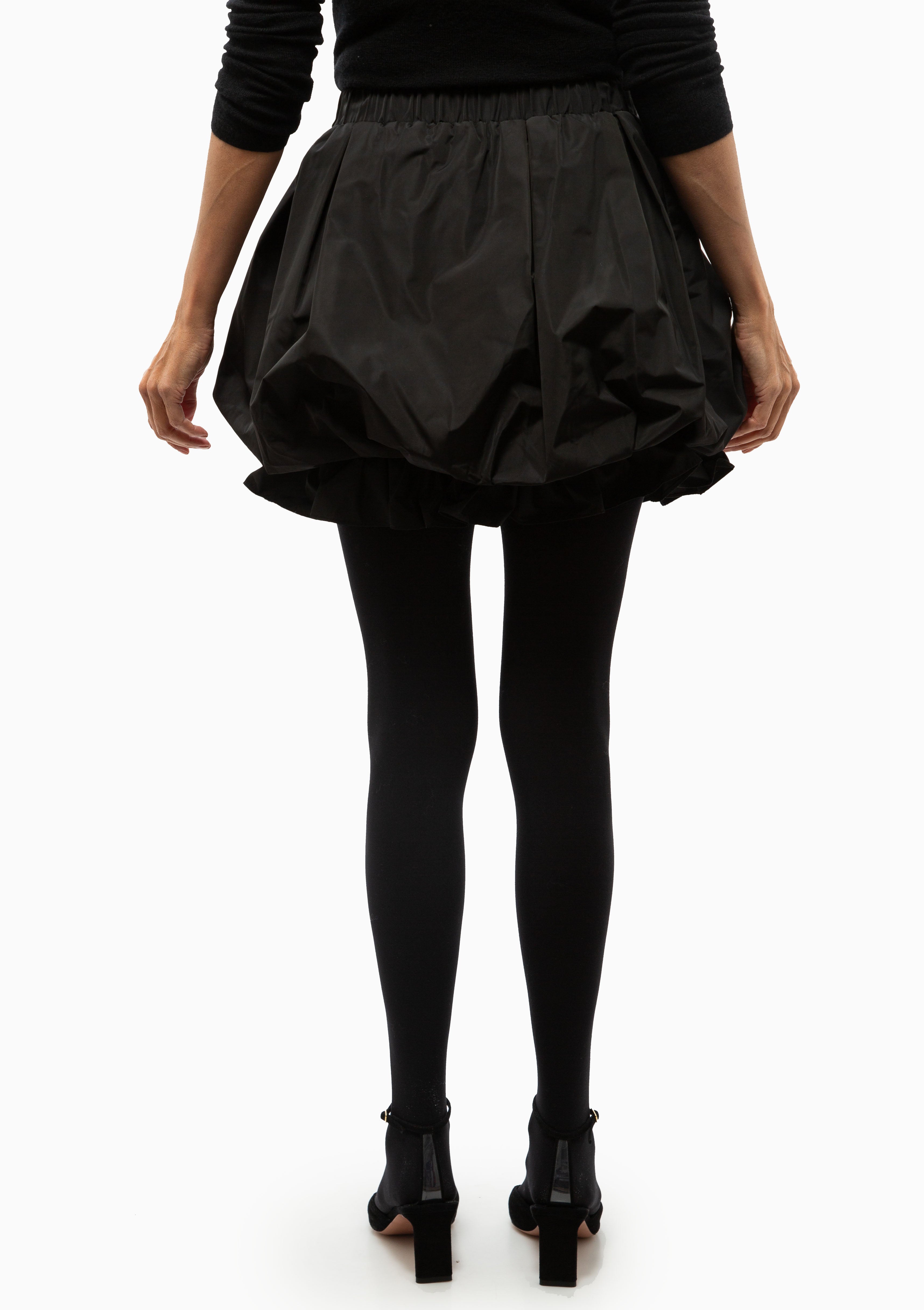 Belen Taffeta Mini Skirt | Black